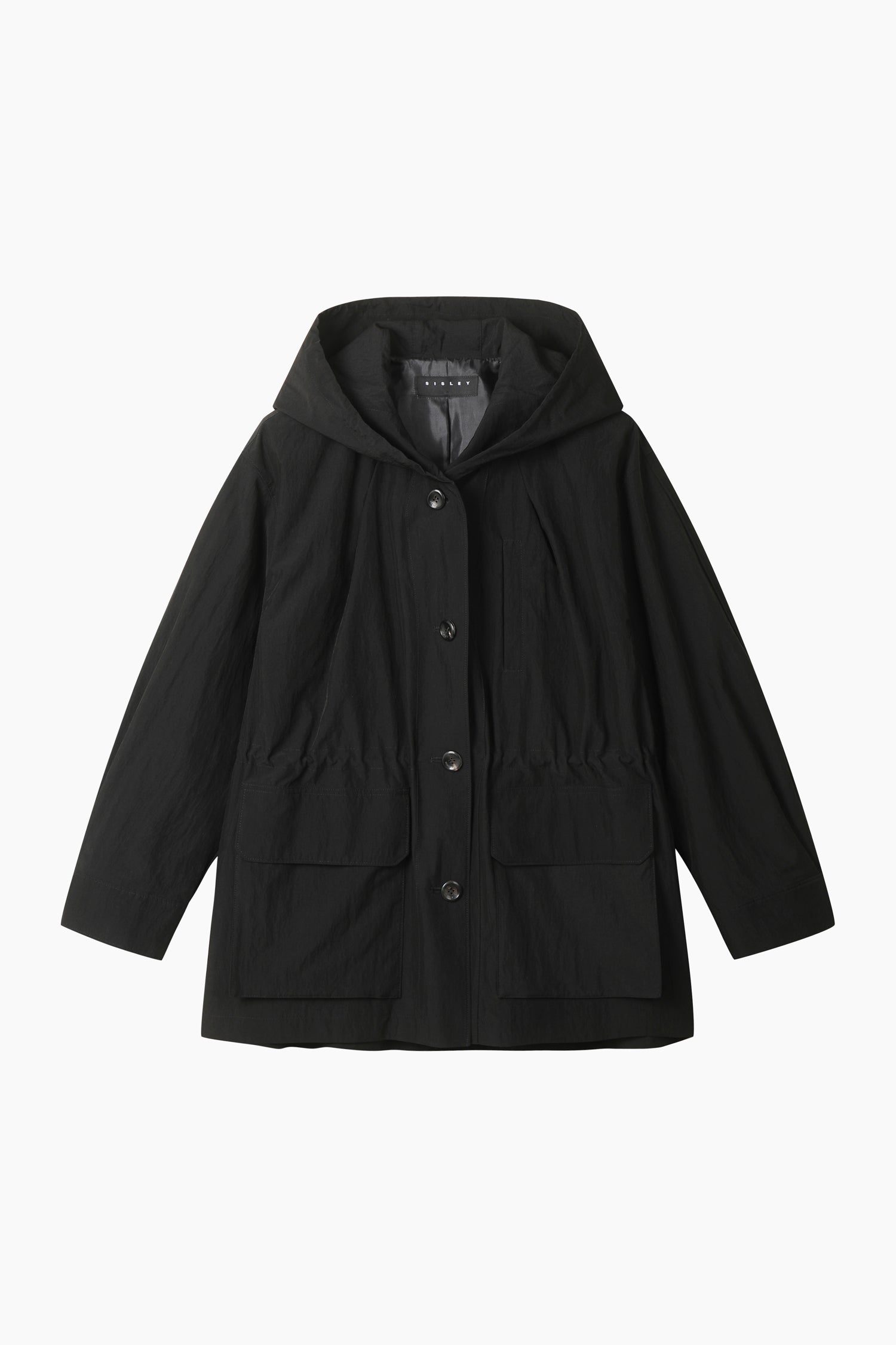 Parka con cappuccio da donna nero | Sisley Outlet