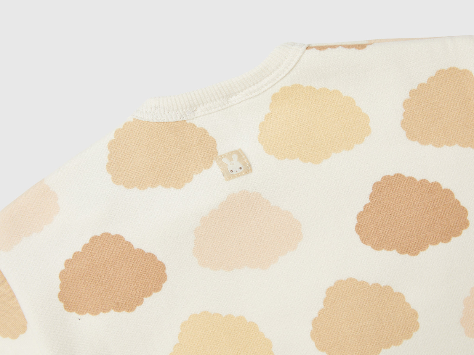 Felpa stampata foderata in ciniglia da neonato beige 3 | Benetton Outlet