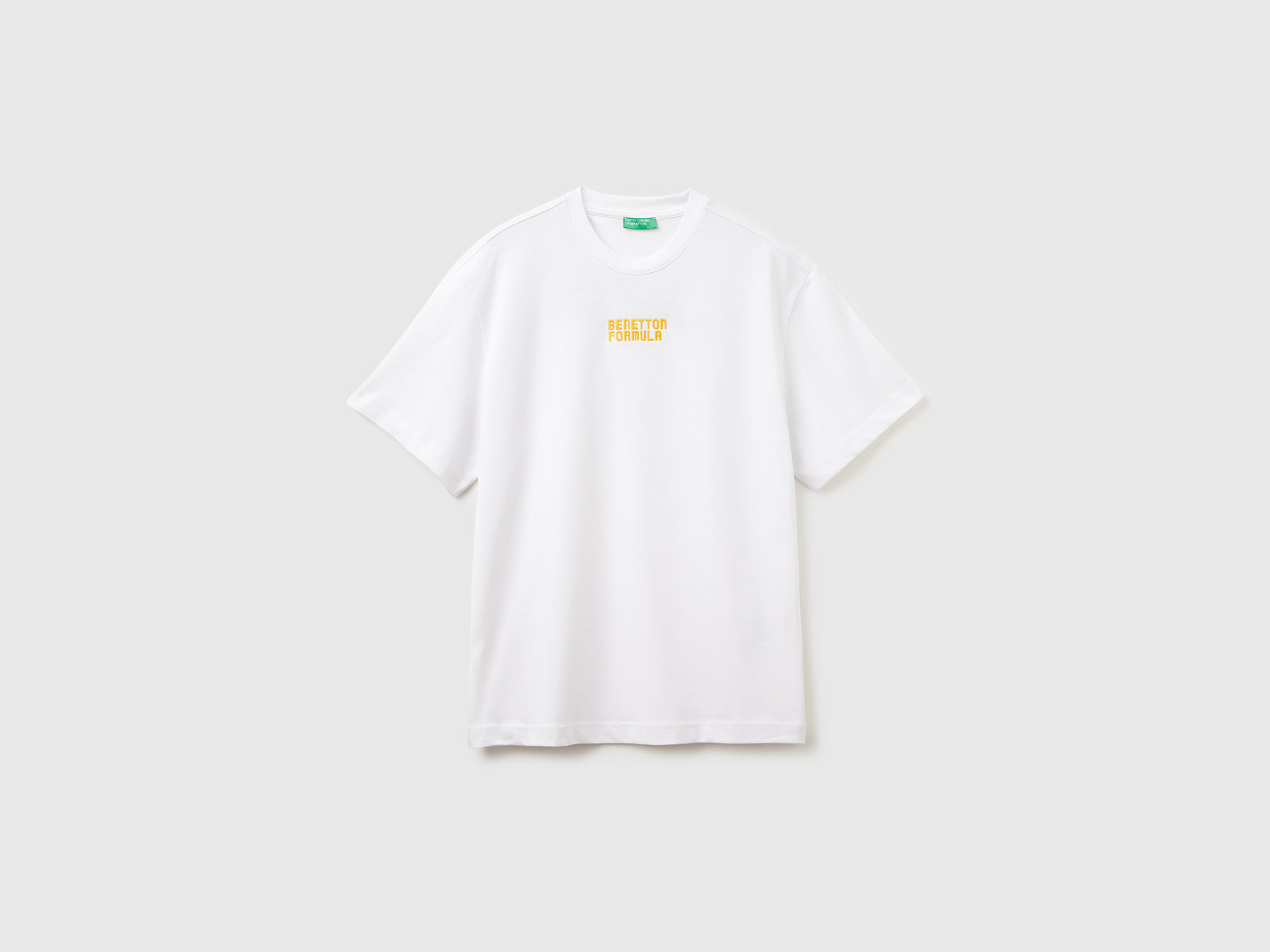 T-shirt Benetton Formula manica corta da uomo bianco | Benetton Outlet
