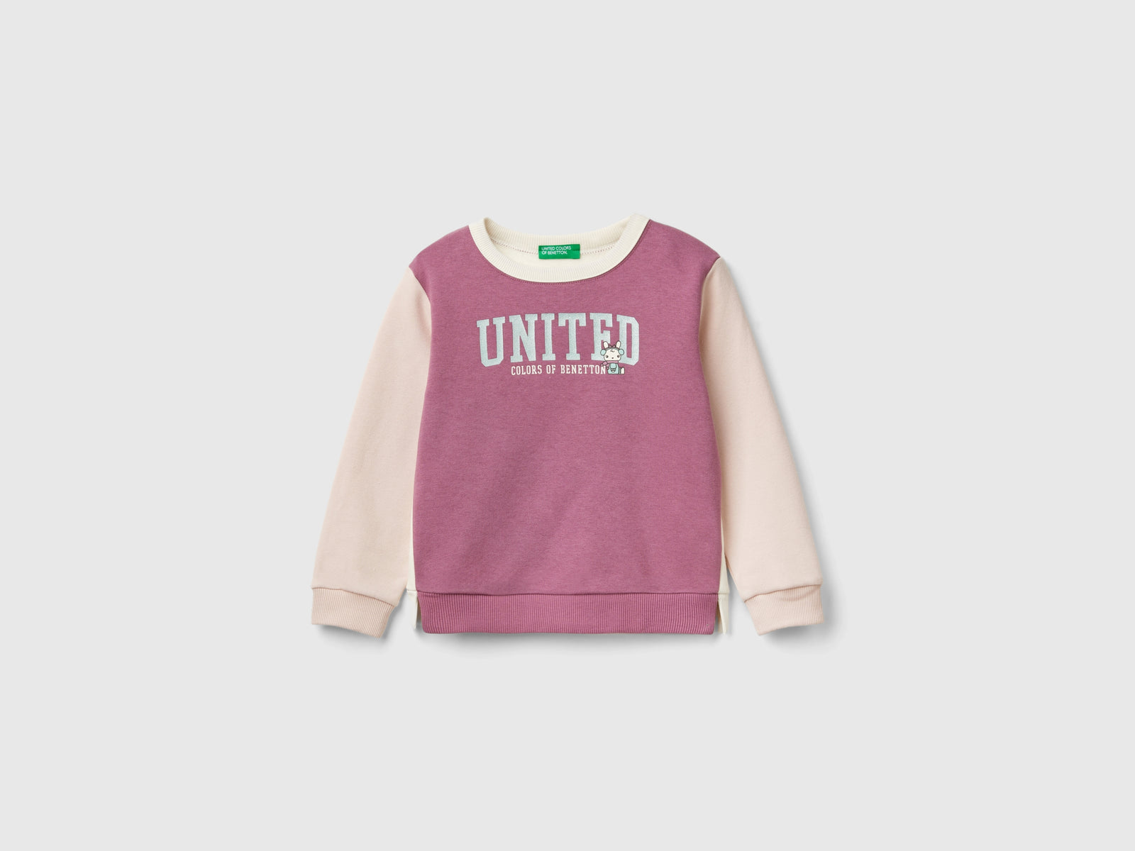 Closed sweatshirt with glitter print da bimba multi-color | Benetton Outlet