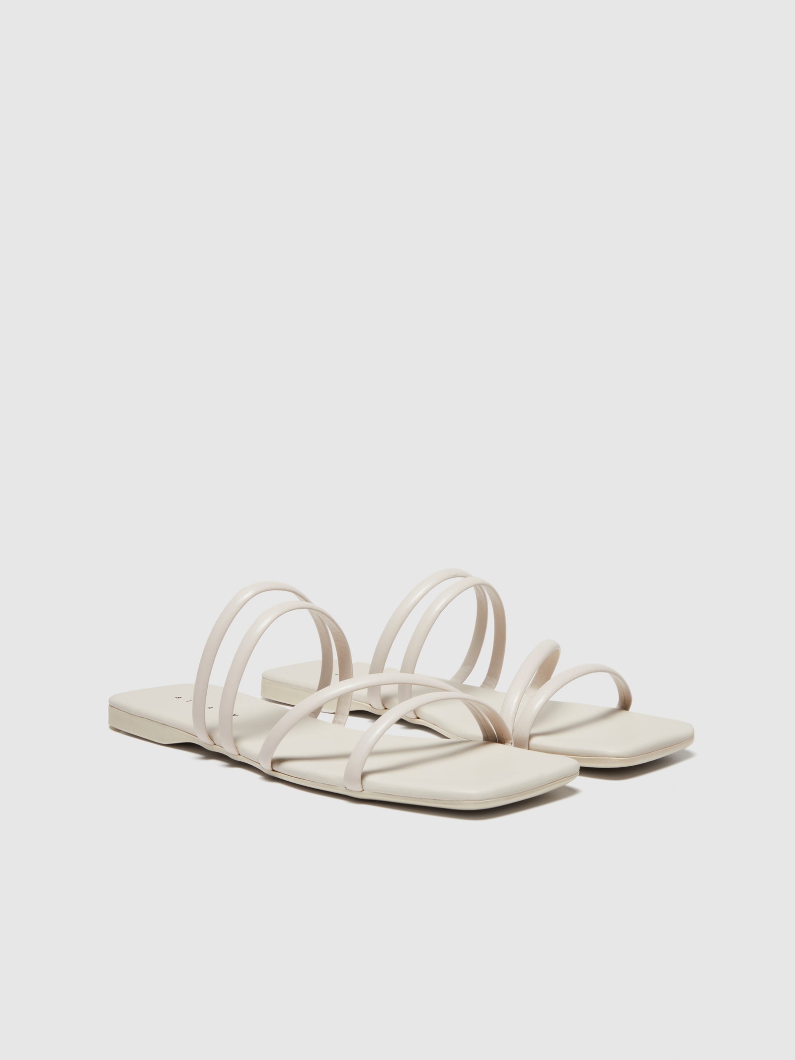 Sandali bassi con fascette da donna bianco panna | Sisley Outlet