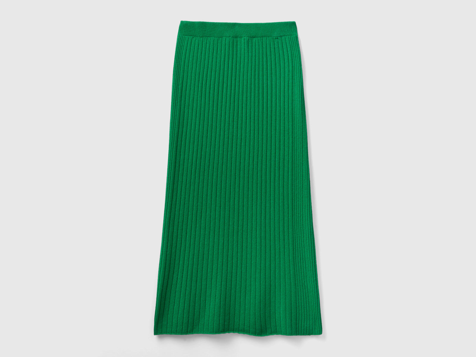Gonna a tubino in maglia da donna verde 2 | Benetton Outlet
