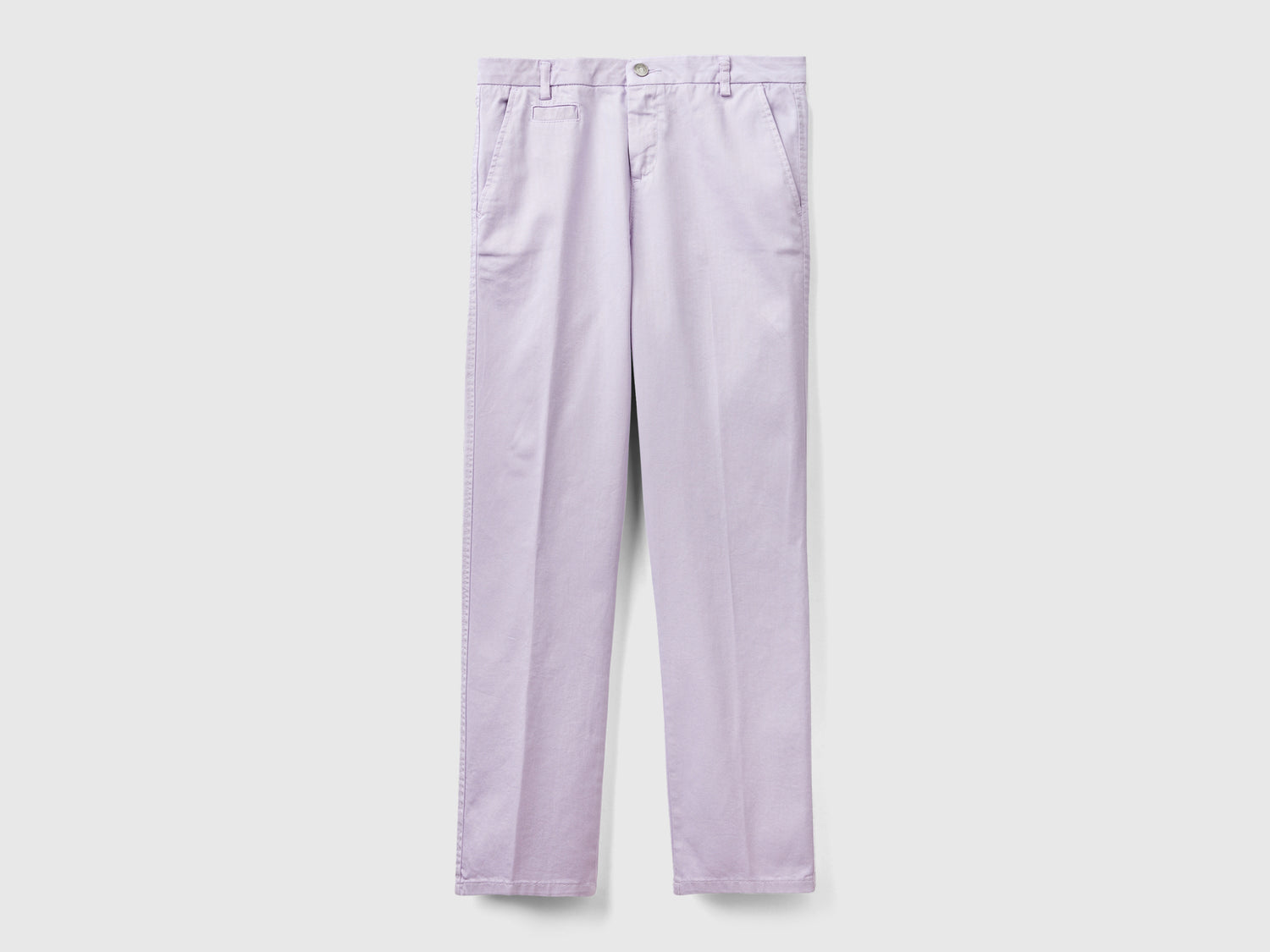 Chino slim fit in cotone da donna lilla | Benetton Outlet