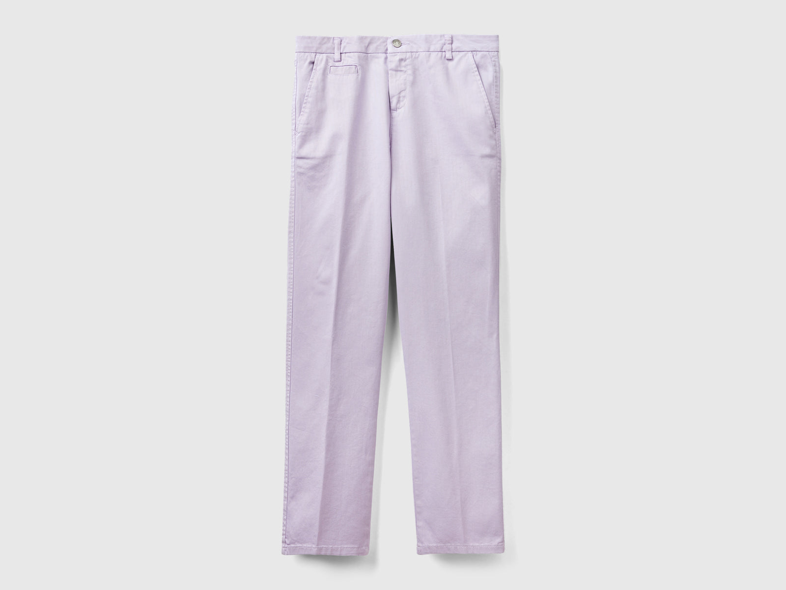 Chino slim fit in cotone da donna lilla | Benetton Outlet