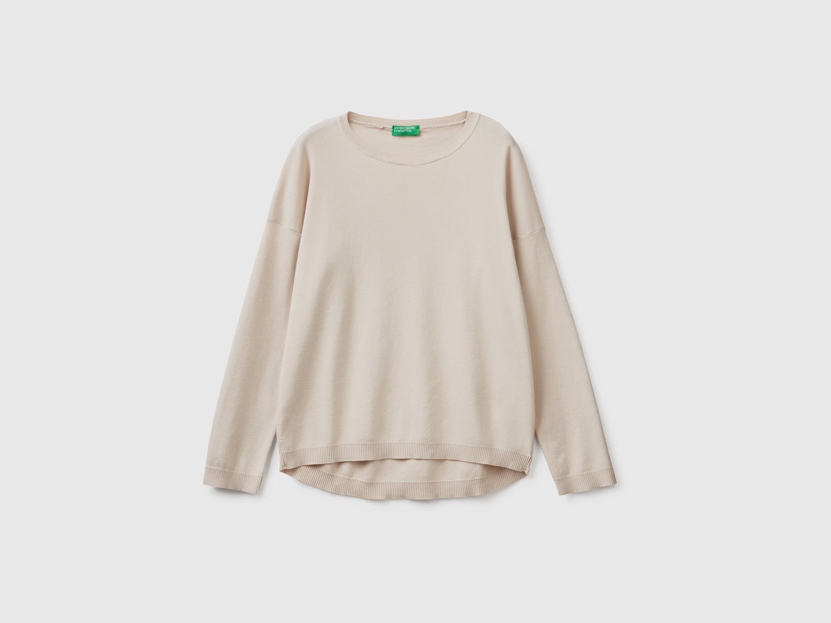 Maglia in cotone con scollo rotondo