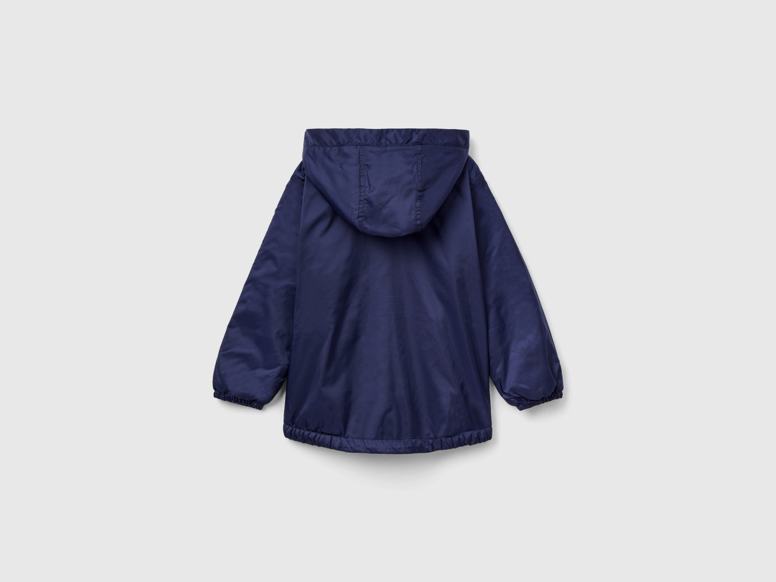 Giubbino con cappuccio oversize da bimbo blu scuro 2 | Benetton Outlet