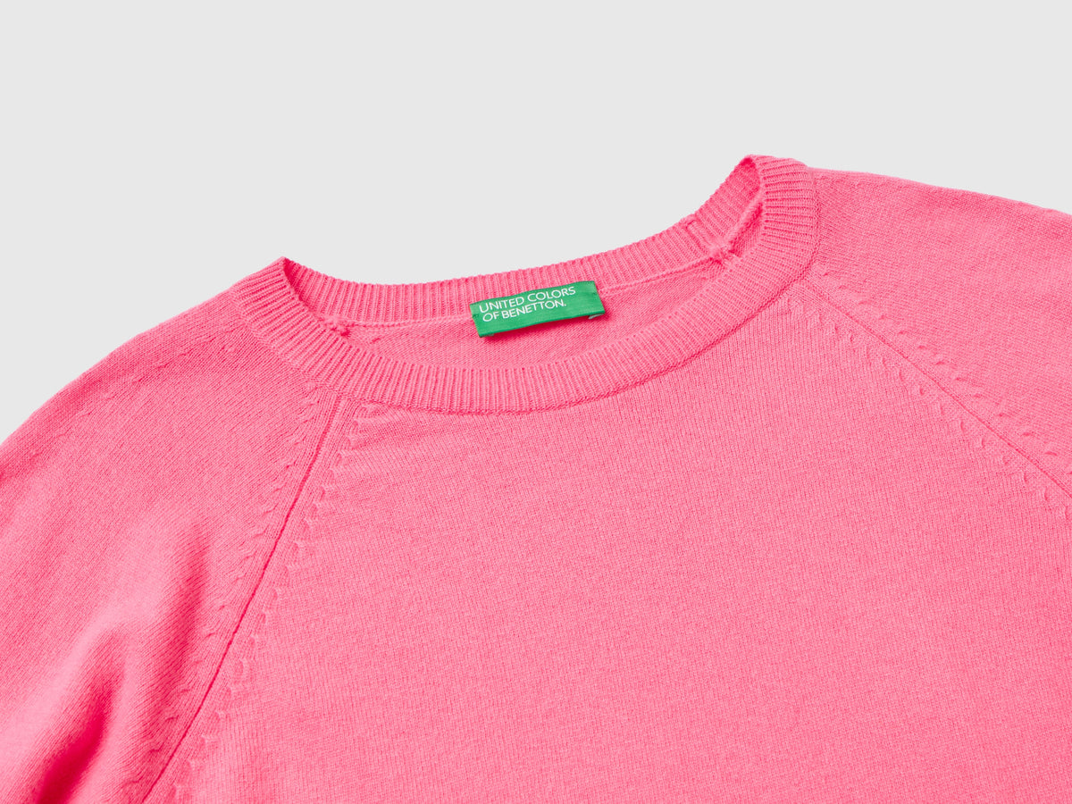 Maglia girocollo in misto lana e cashmere