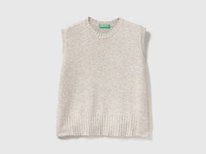 Gilet in misto lana e viscosa