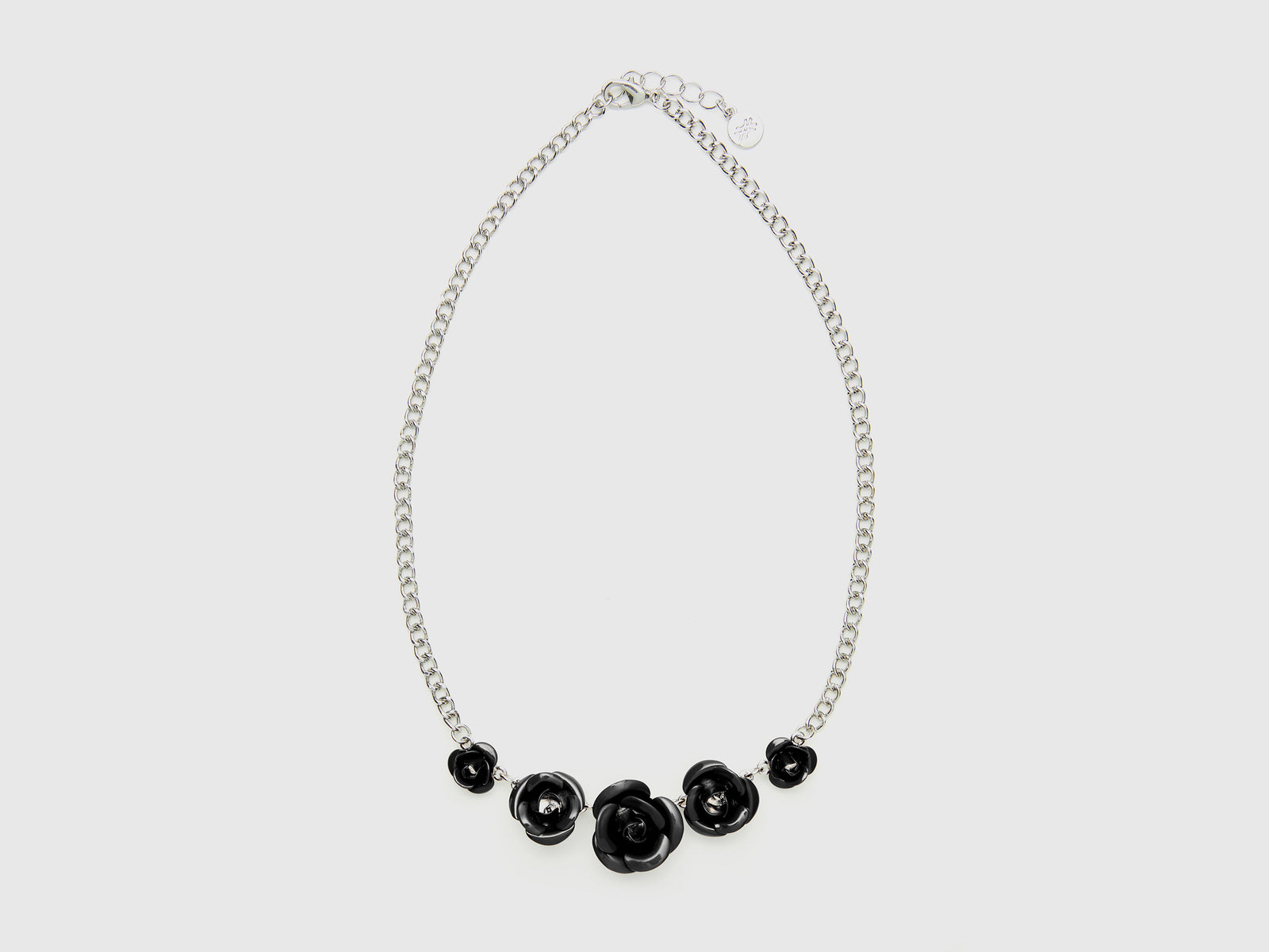 Collana con rose da donna nero | Benetton Outlet