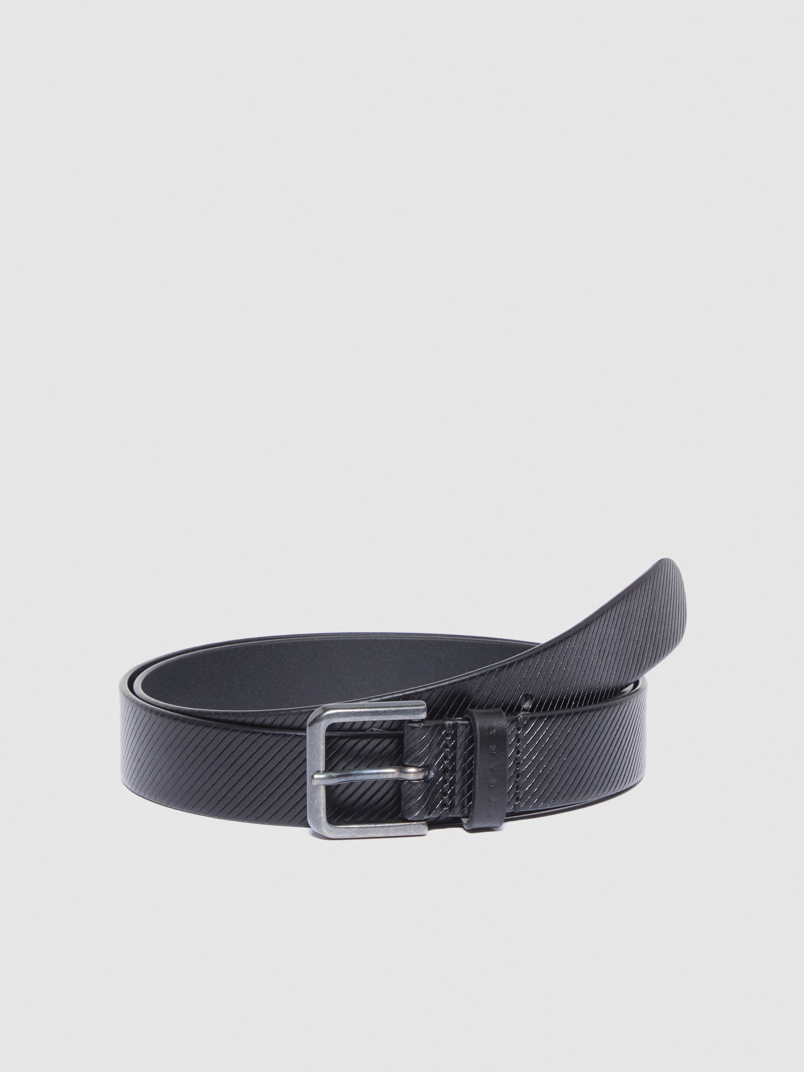 Cintura 100% pelle stampata da uomo nero | Sisley Outlet