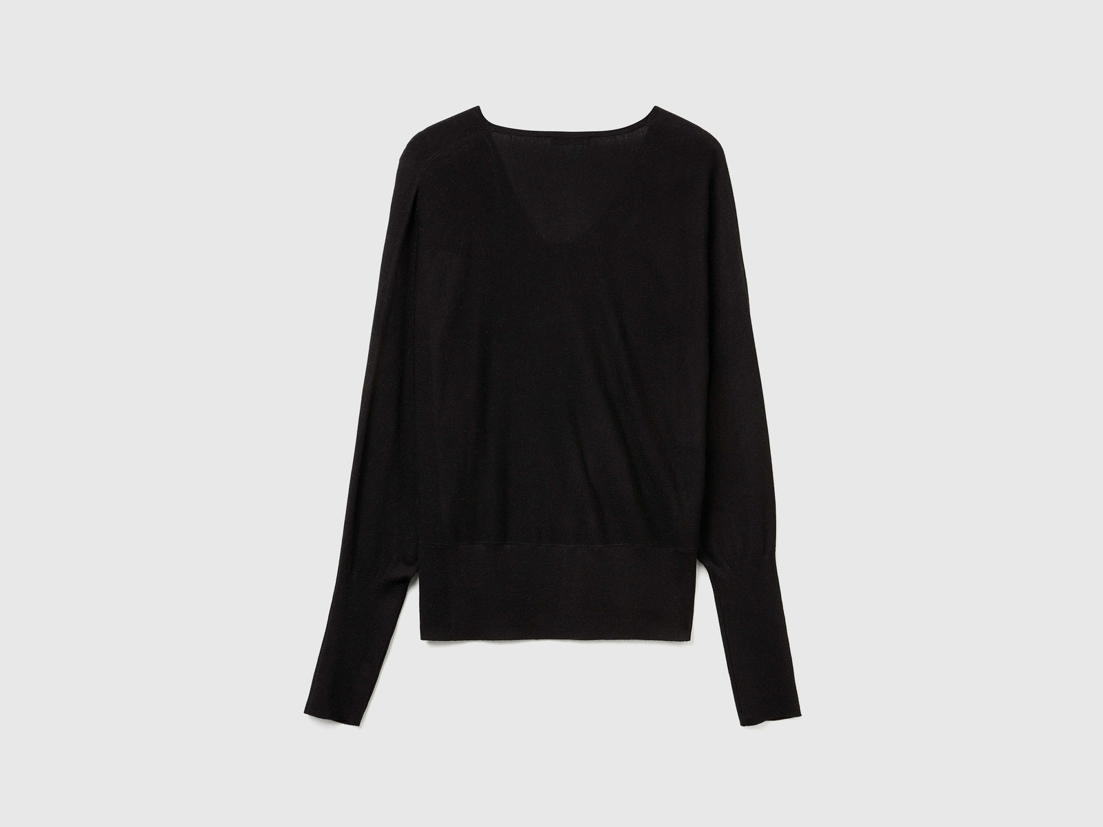 Maglioncino in misto seta da donna nero 2 | Benetton Outlet