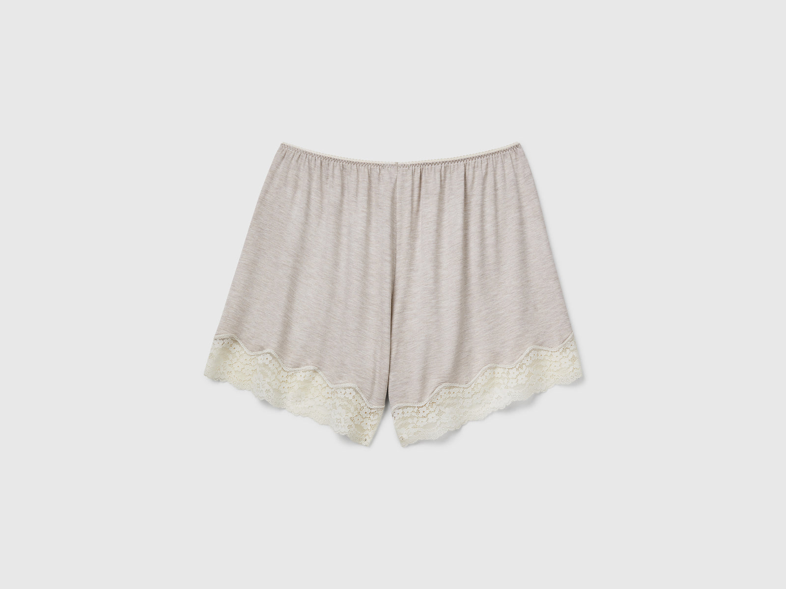 Shorts fluidi con pizzo da donna beige 2 | Benetton Outlet