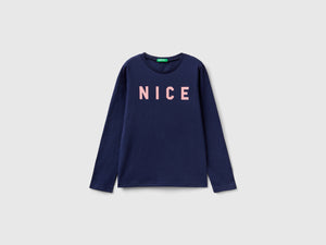 T-shirt con stampa lettering