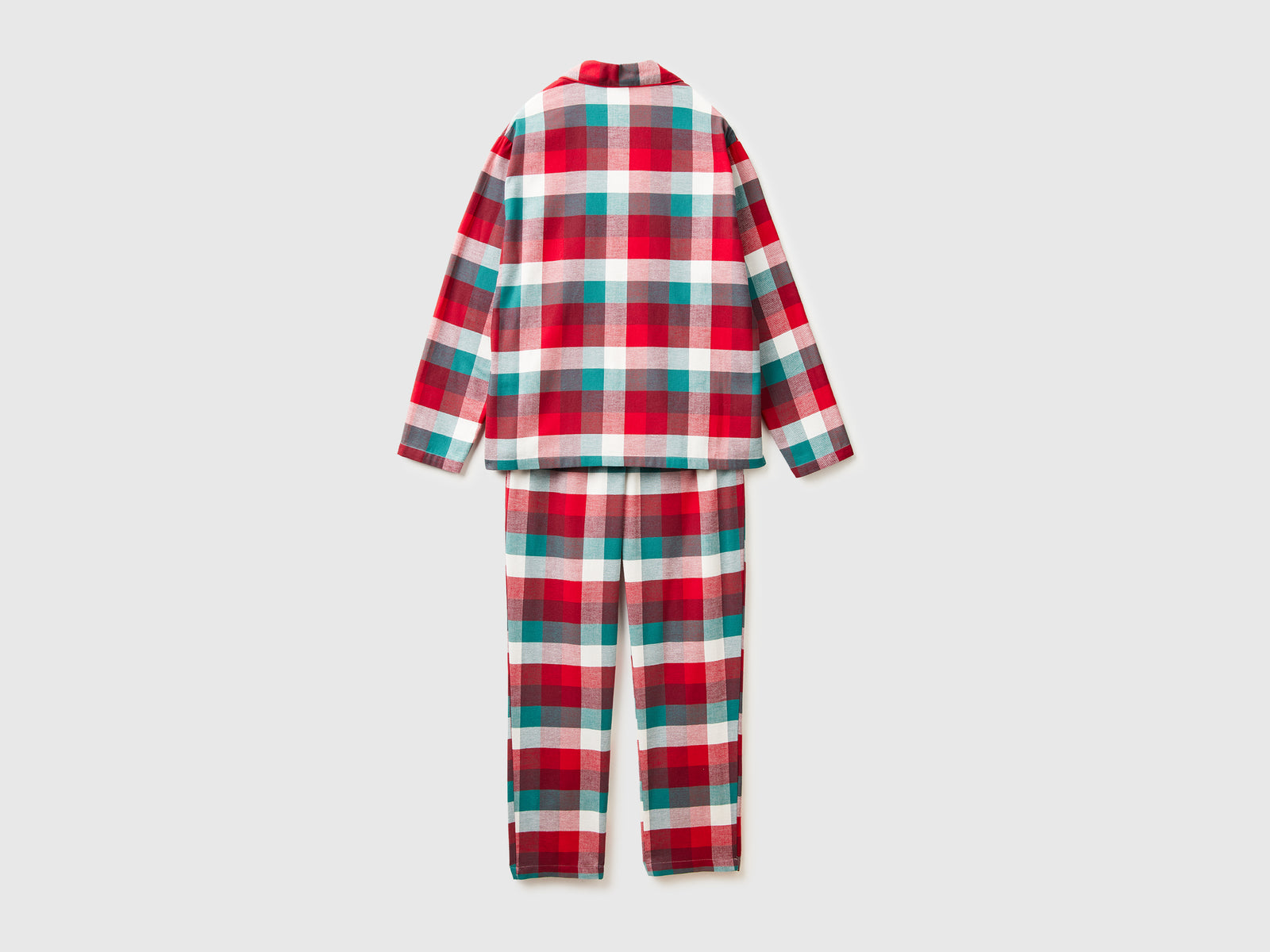 Pigiama natalizio a quadri in flanella da uomo multi-color 2 | Benetton Outlet