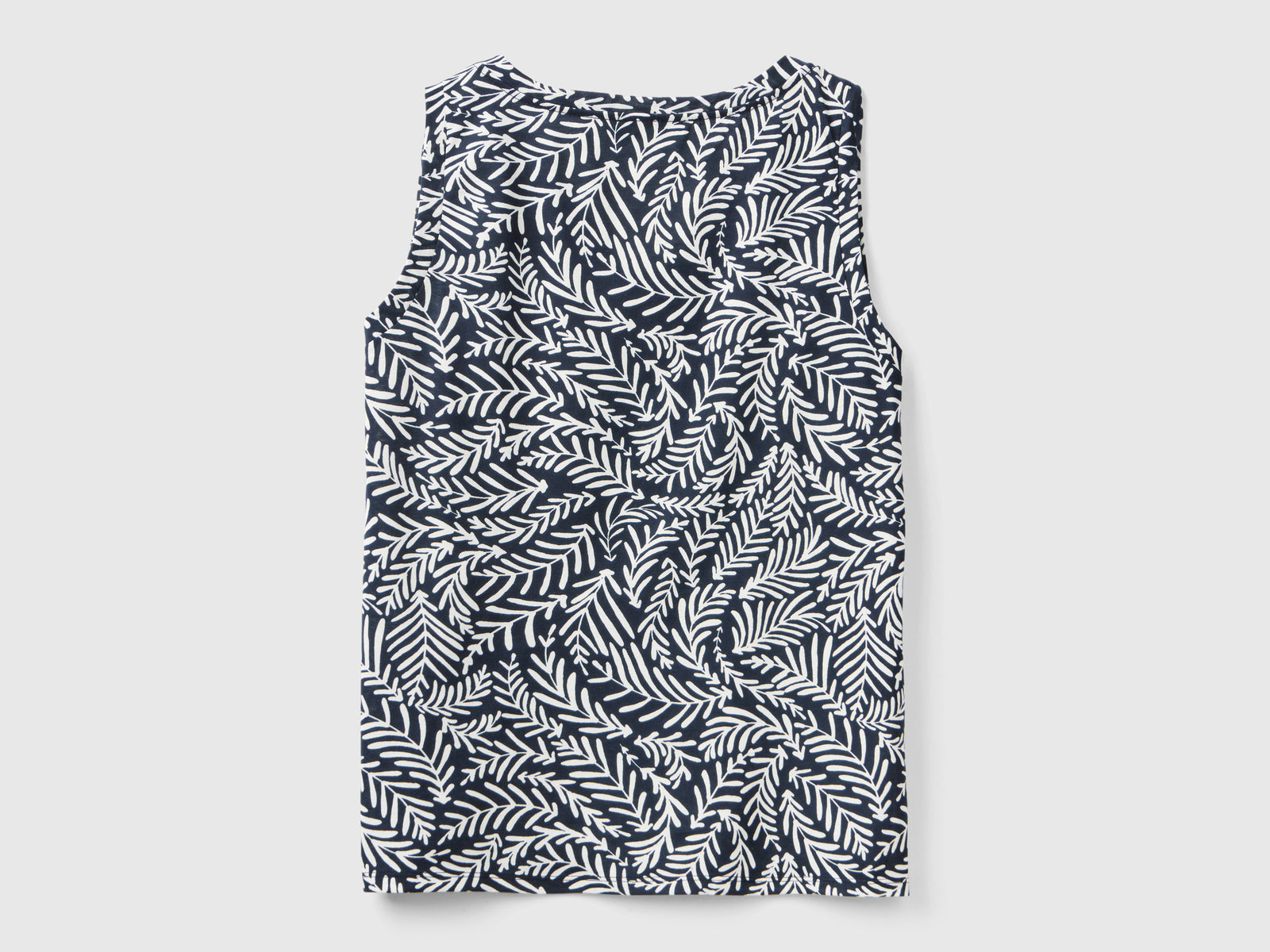 Canotta con stampa tropicale da donna nero 2 | Benetton Outlet