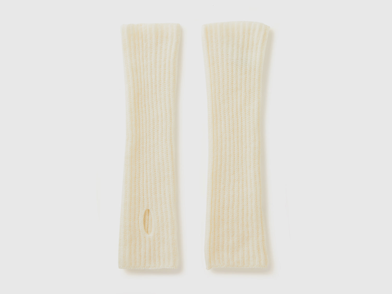 Manicotti in misto lana da donna bianco panna | Benetton Outlet