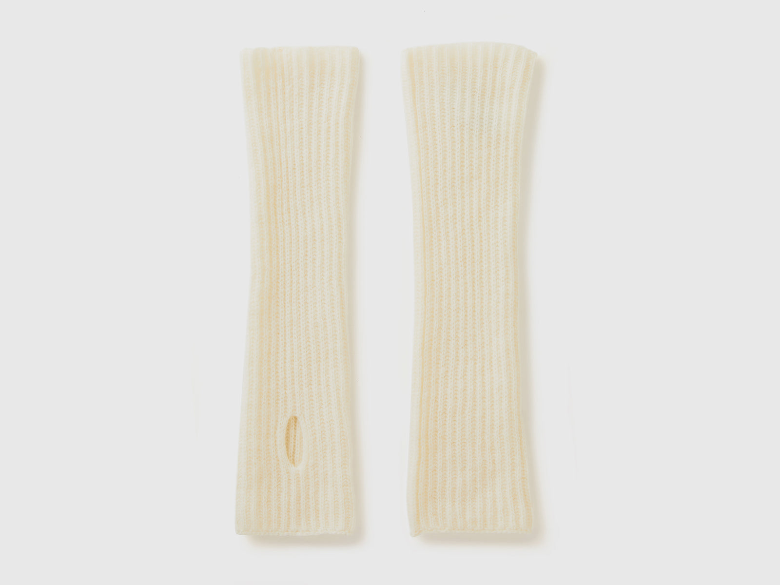 Manicotti in misto lana da donna bianco panna | Benetton Outlet