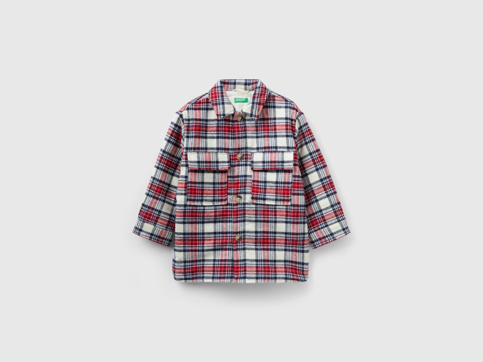 Giacca a quadri imbottita da bimbo multi-color | Benetton Outlet