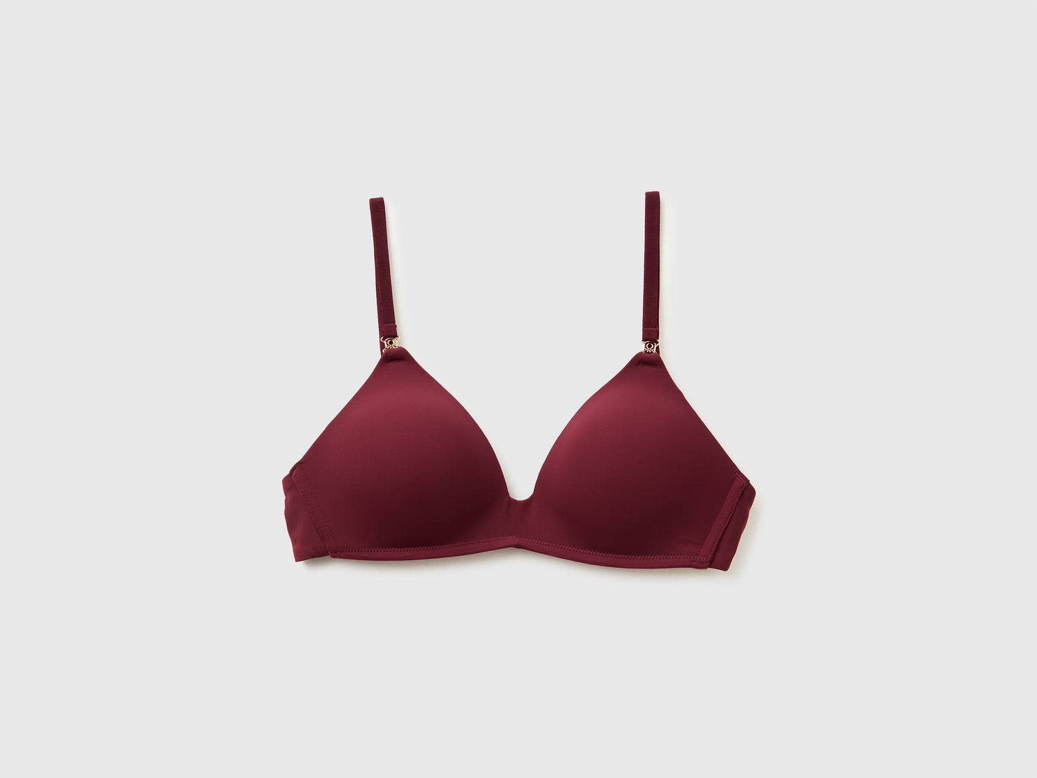 Reggiseno a triangolo imbottito da donna bordeaux | Benetton Outlet