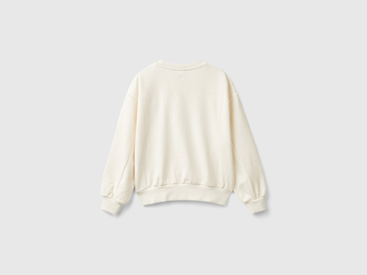 Felpa con applicazione effetto gioiello