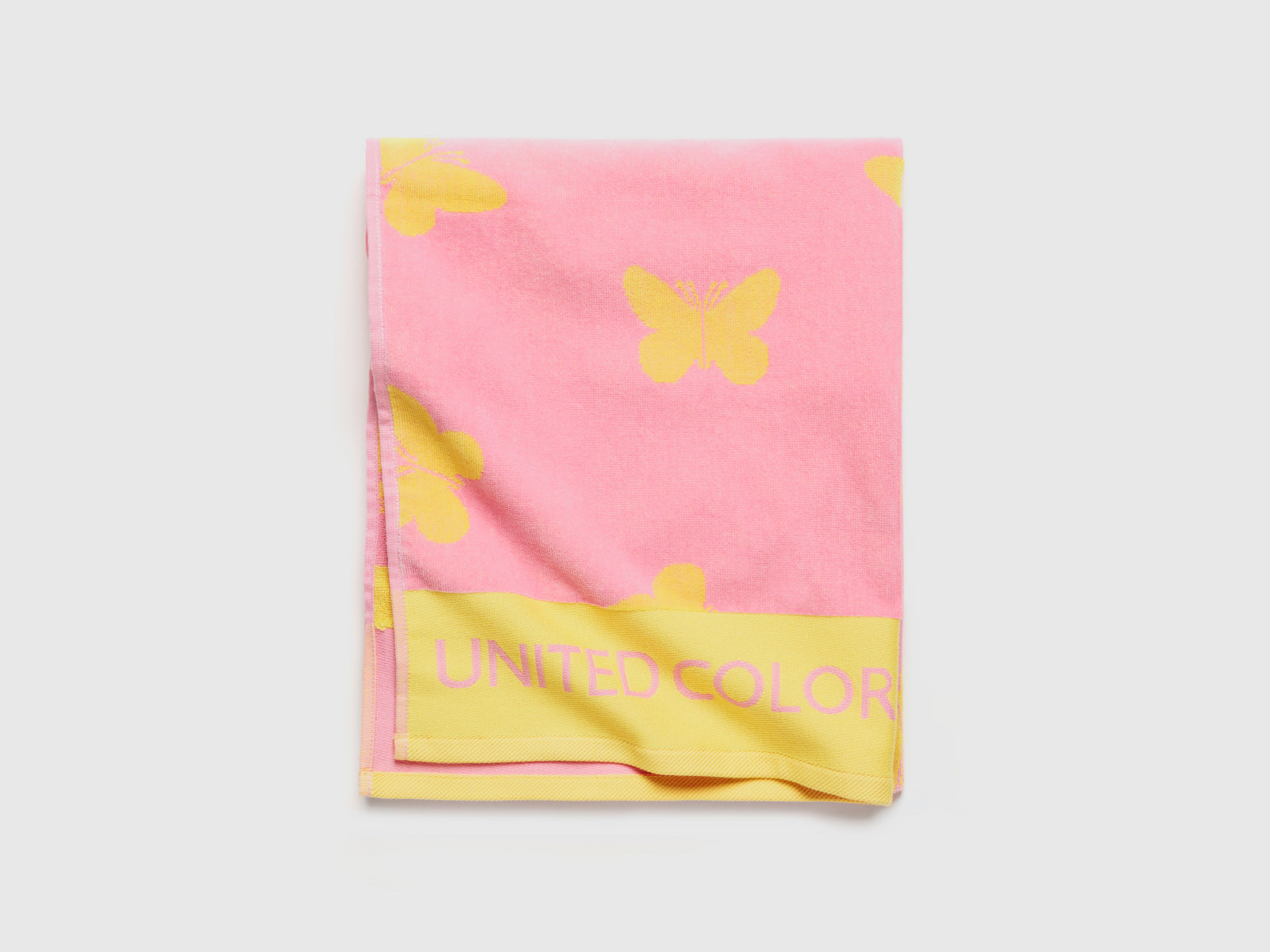 Telo mare con farfalle da bambino rosa 3 | Benetton Outlet