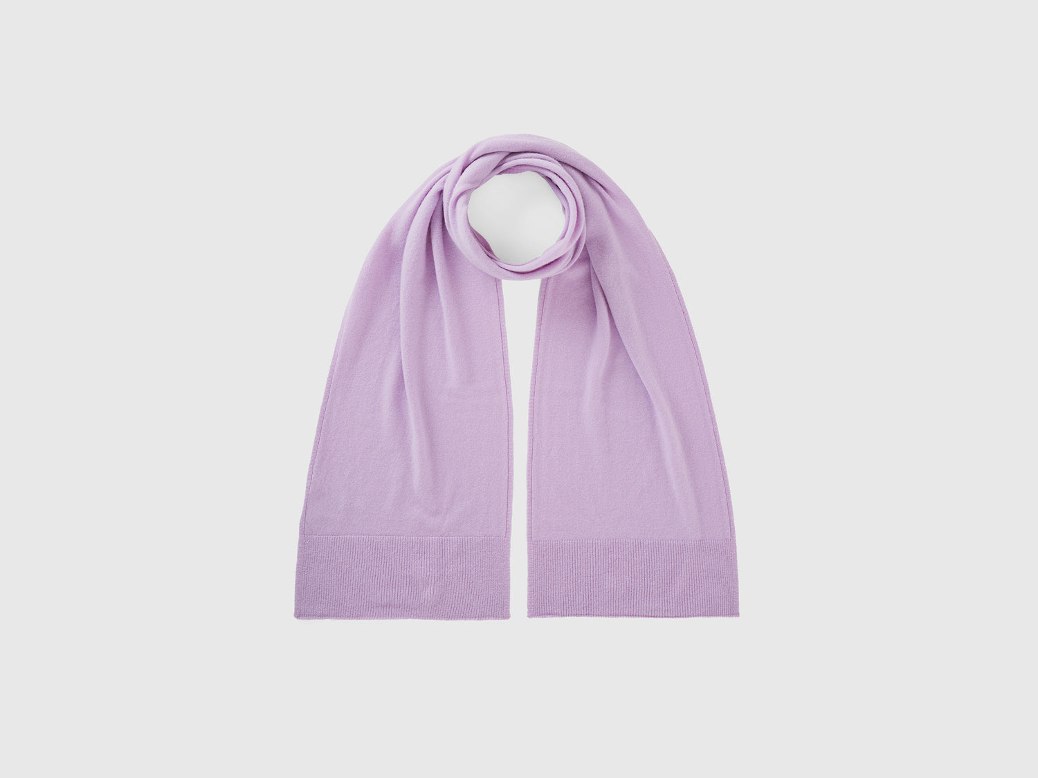 Sciarpa lilla in pura lana Merino da donna lavanda | Benetton Outlet