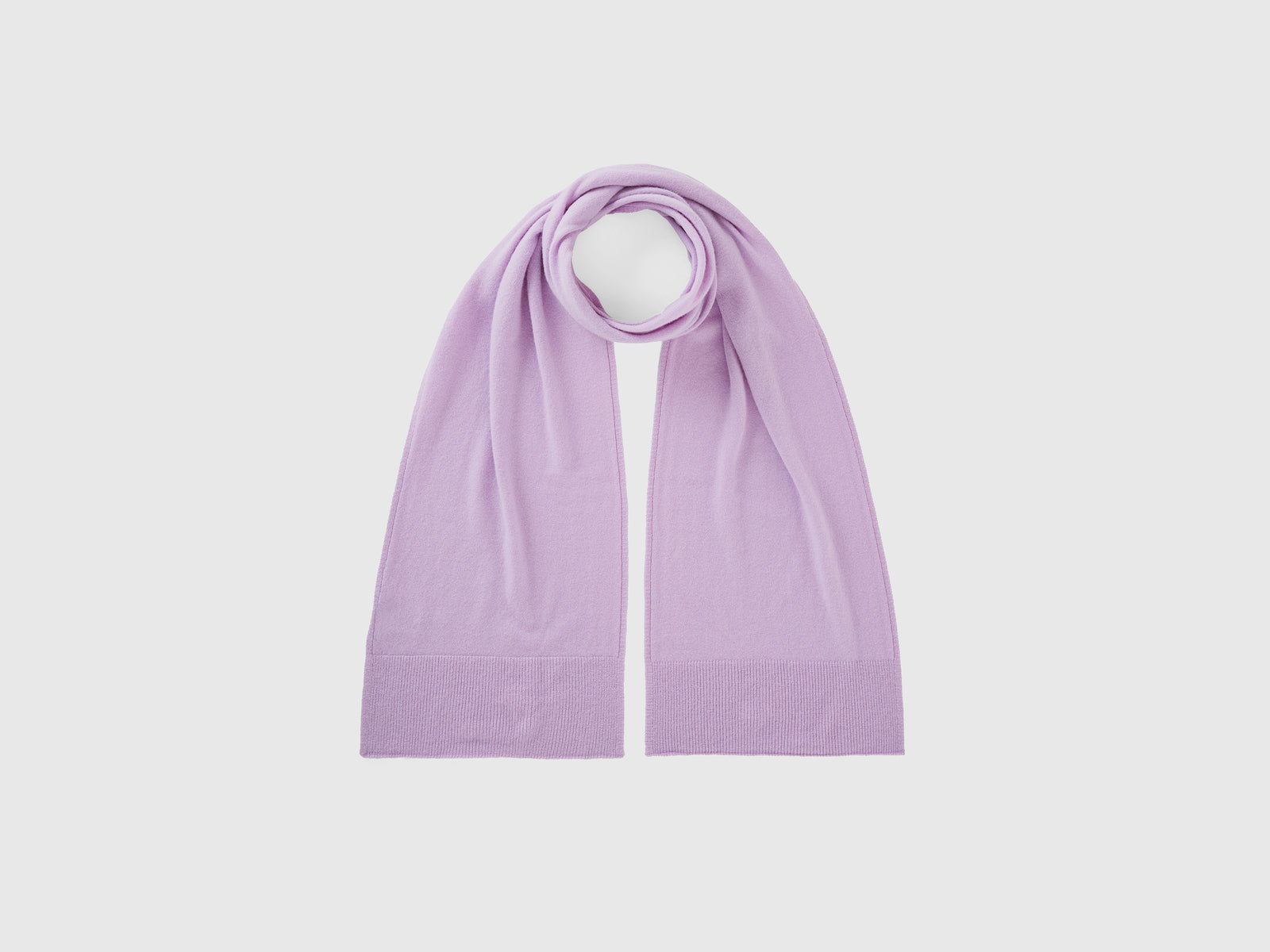 Sciarpa lilla in pura lana Merino da donna lavanda | Benetton Outlet