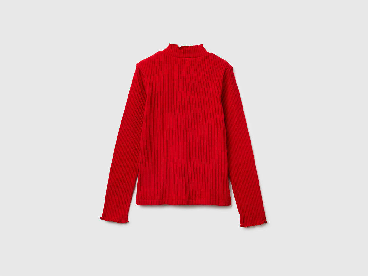 T-shirt lupetto in caldo misto cotone