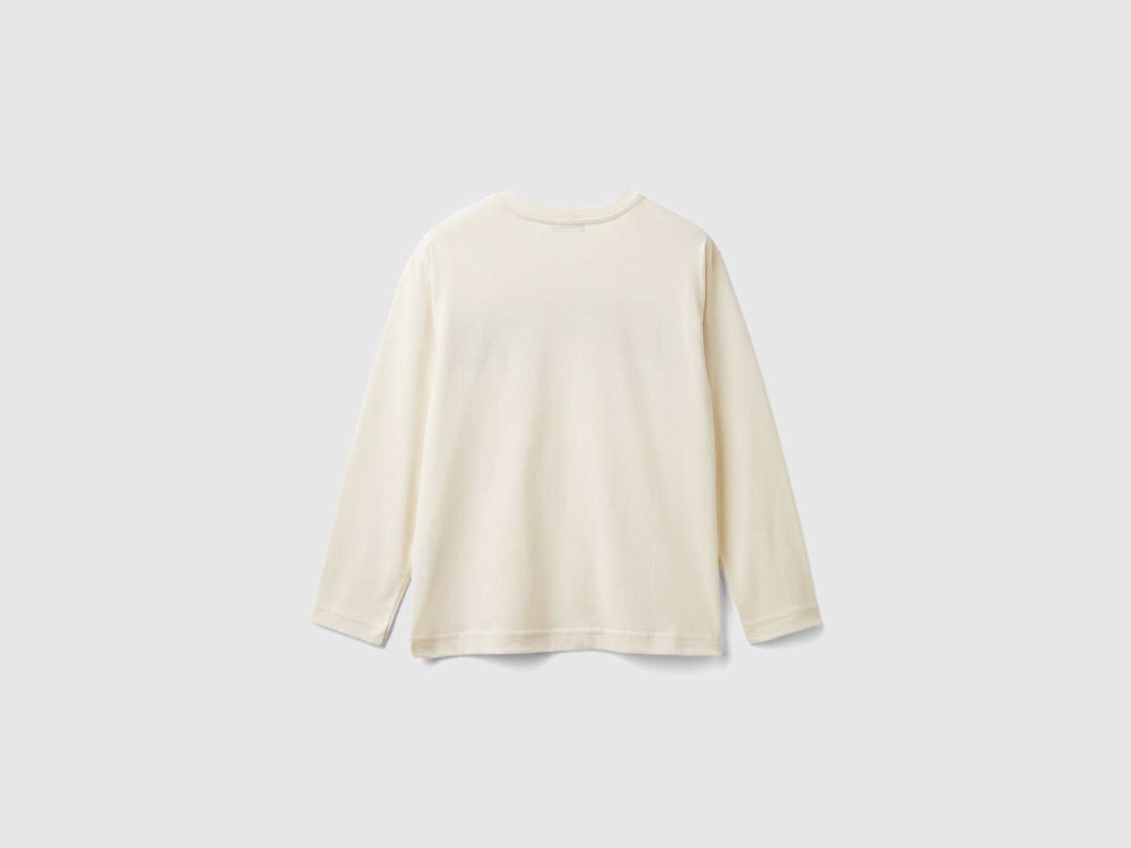 Calda maglietta con stampa logo da bambino bianco panna 2 | Benetton Outlet