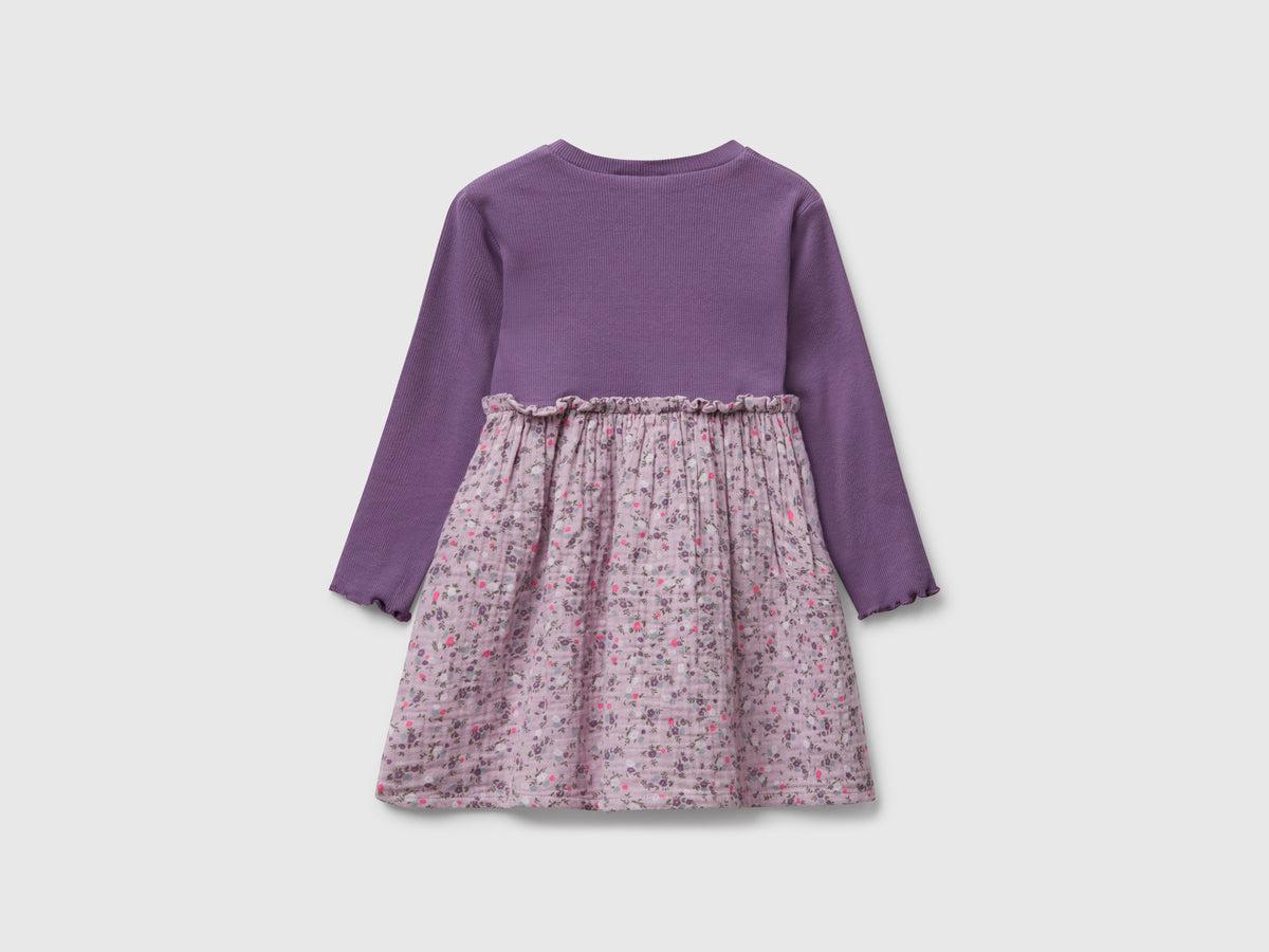 Vestito manica lunga con fiori