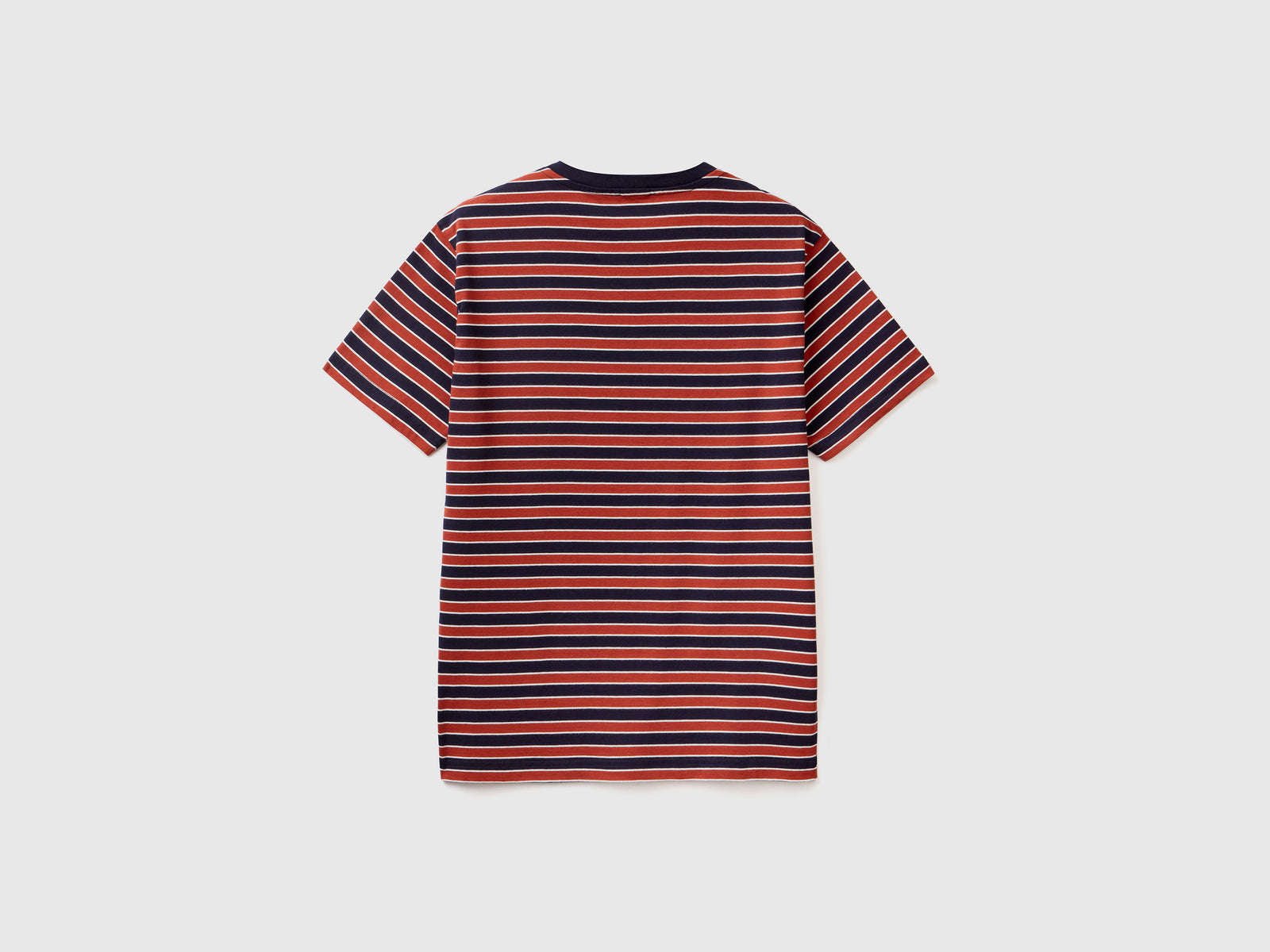 T-shirt a righe 100% cotone da uomo bianco 2 | Benetton Outlet