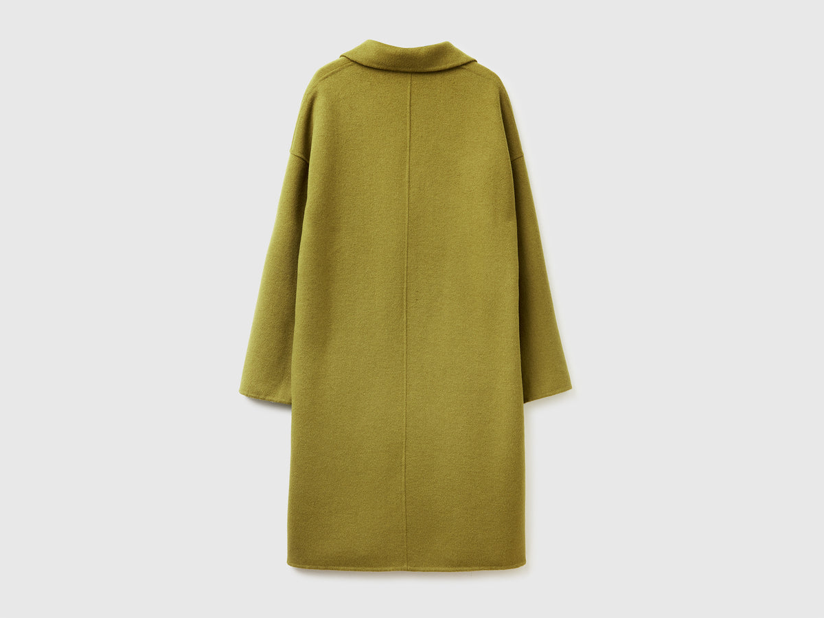 Cappotto midi in misto lana