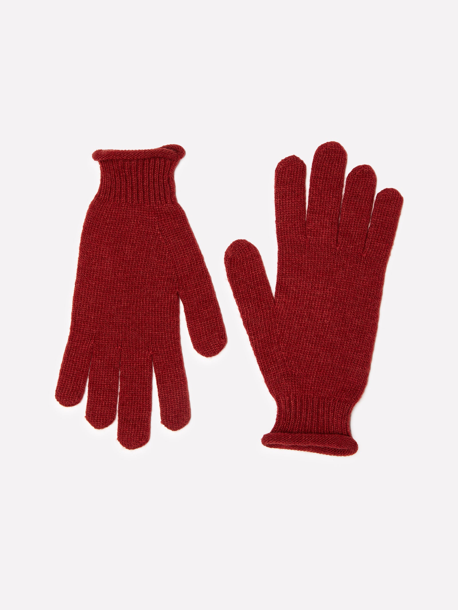 Guanti mattone in misto cashmere da donna rosso | Sisley Outlet