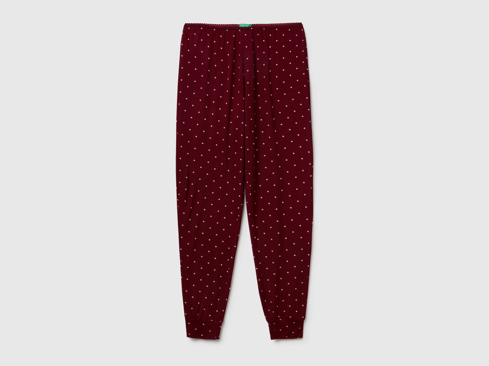Pantaloni rossi con stampa pois da donna bordeaux | Benetton Outlet
