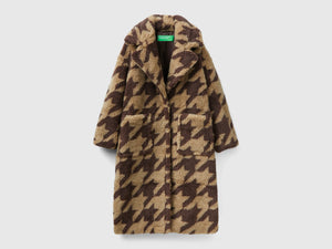 Cappotto teddy pied de poule