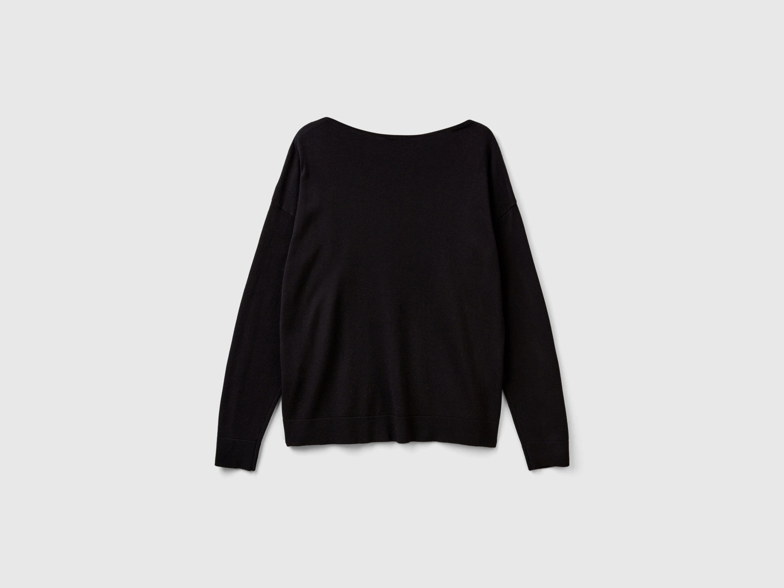 Maglia con scollo a barchetta da donna nero 2 | Benetton Outlet