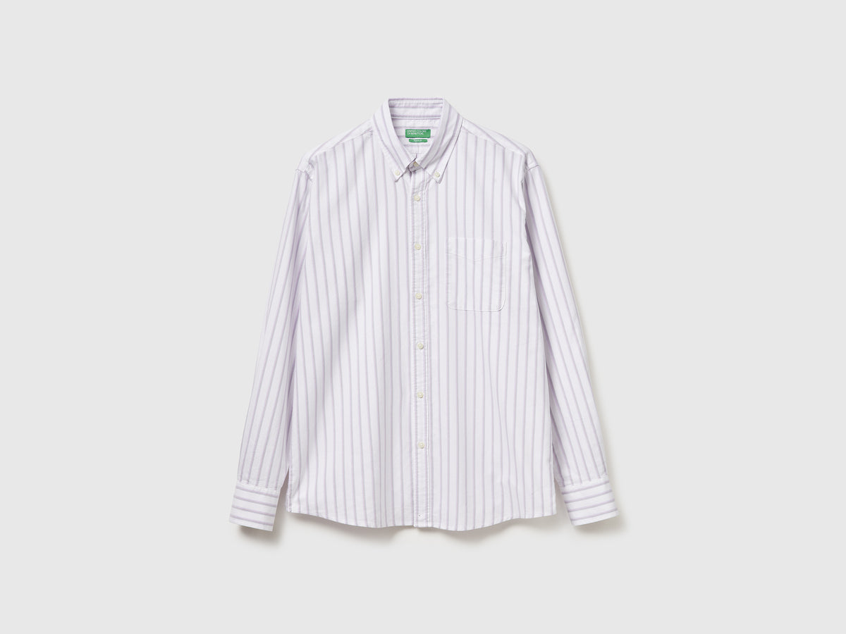 Camicia a righe regular fit button down
