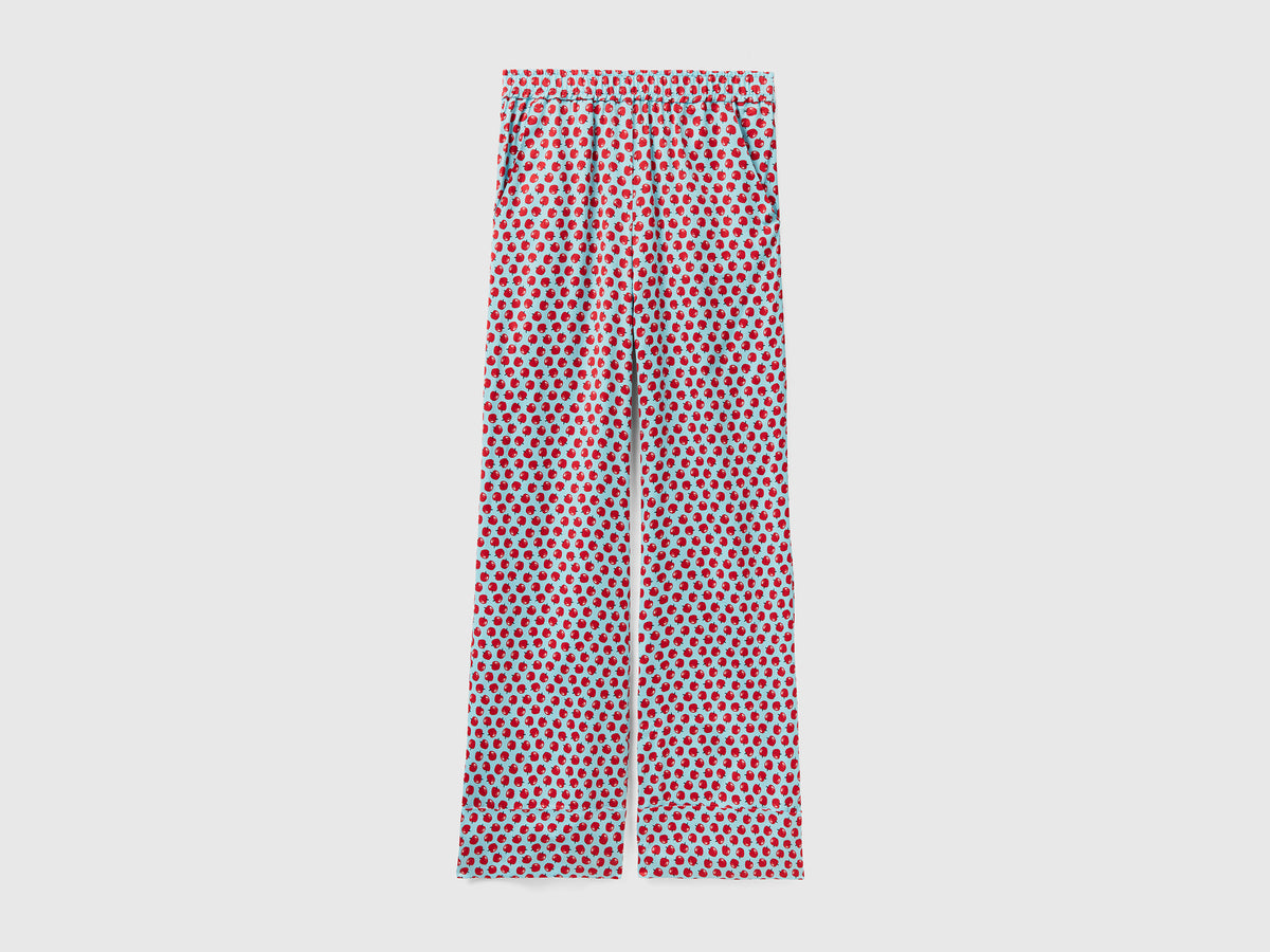 Pantaloni con pattern frutta