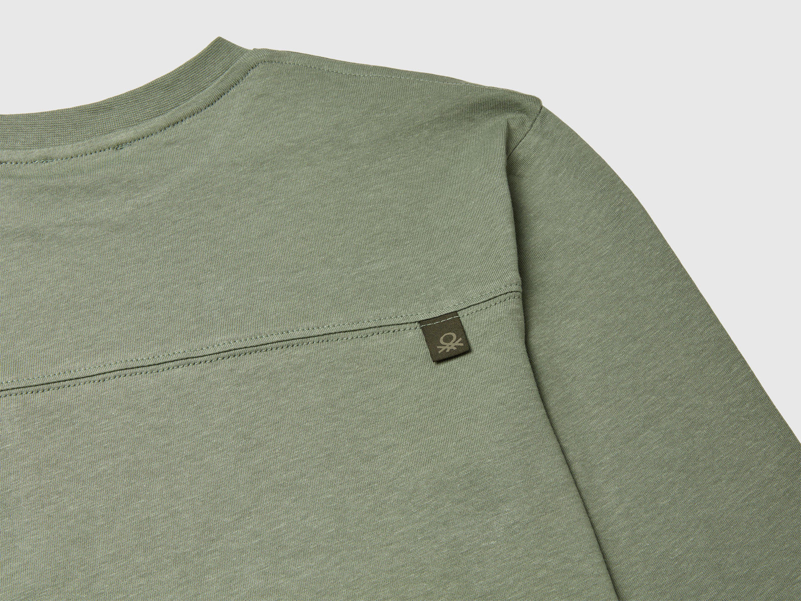 T-shirt con stampa spessorata da bambino verde militare 3 | Benetton Outlet