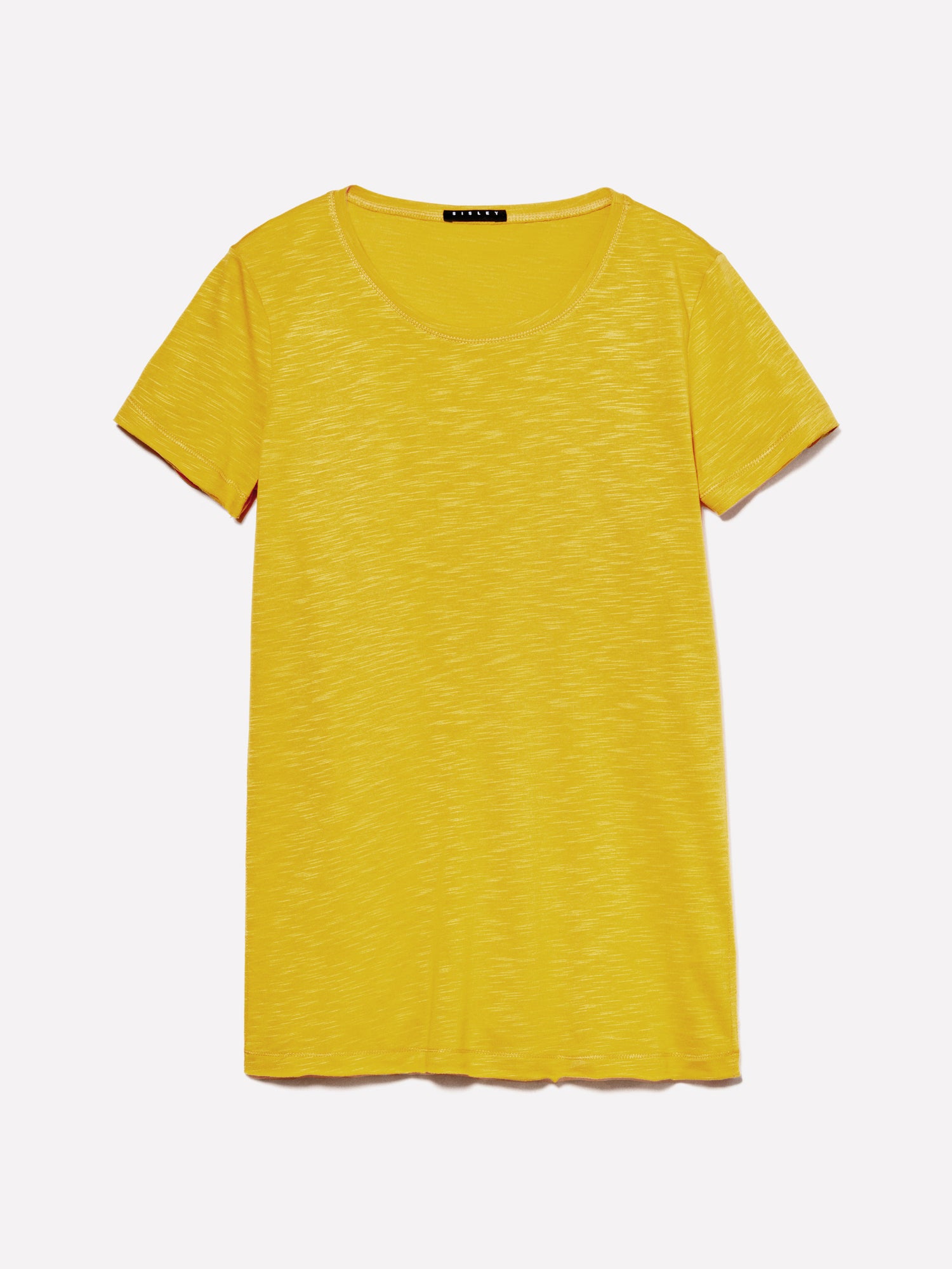 T-shirt con taglio a vivo da donna senape | Sisley Outlet