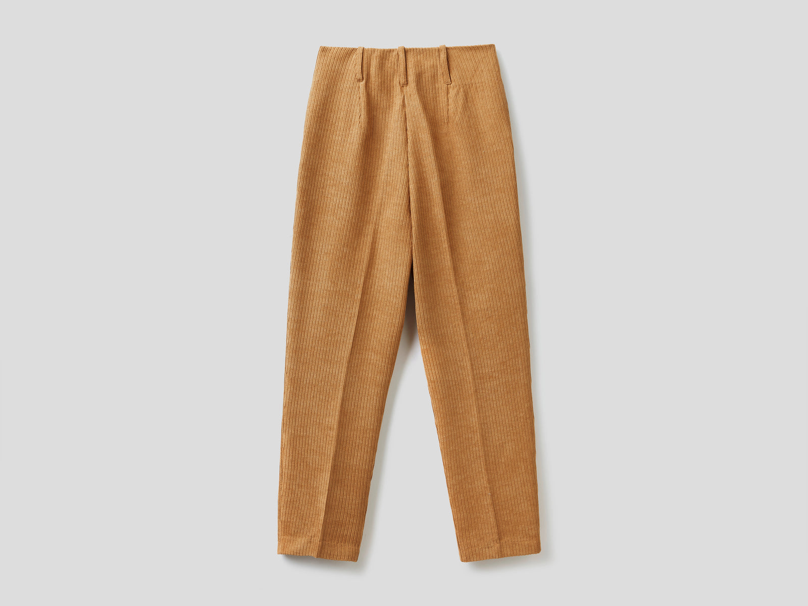 Pantaloni in velluto a costine da donna cammello 2 | Benetton Outlet