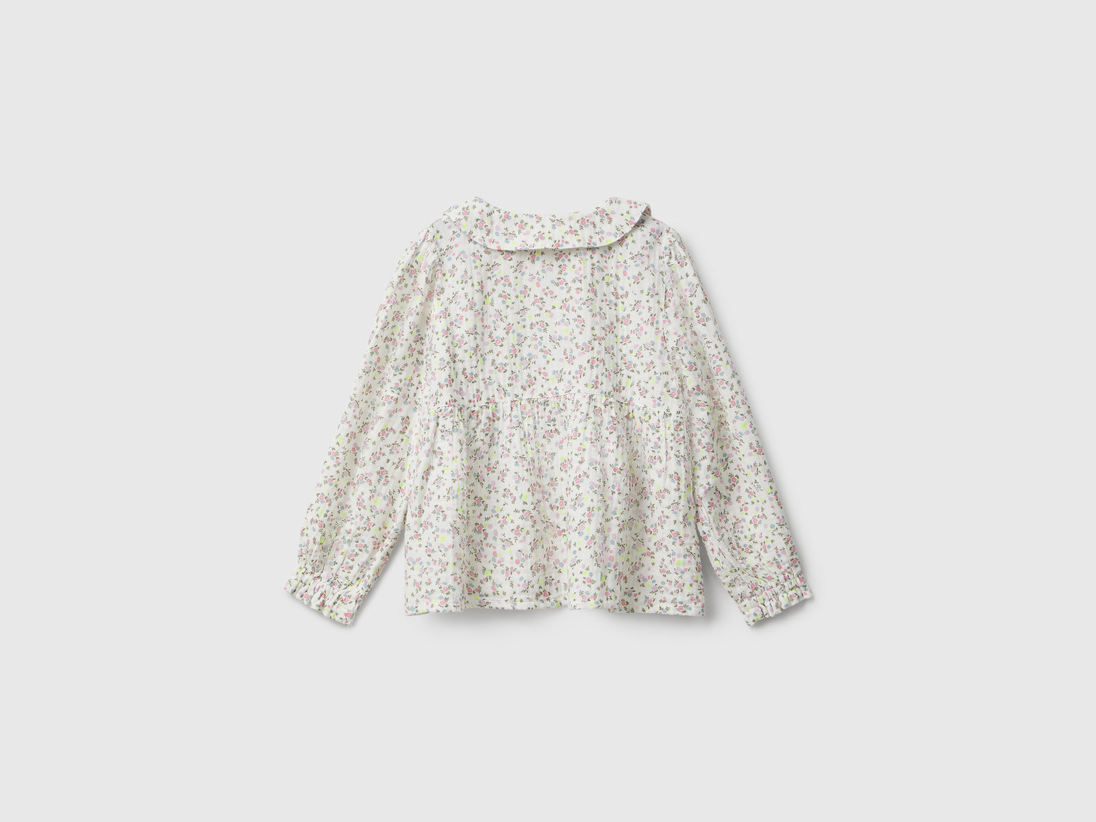 Camicia a fiori da bimba bianco panna 2 | Benetton Outlet
