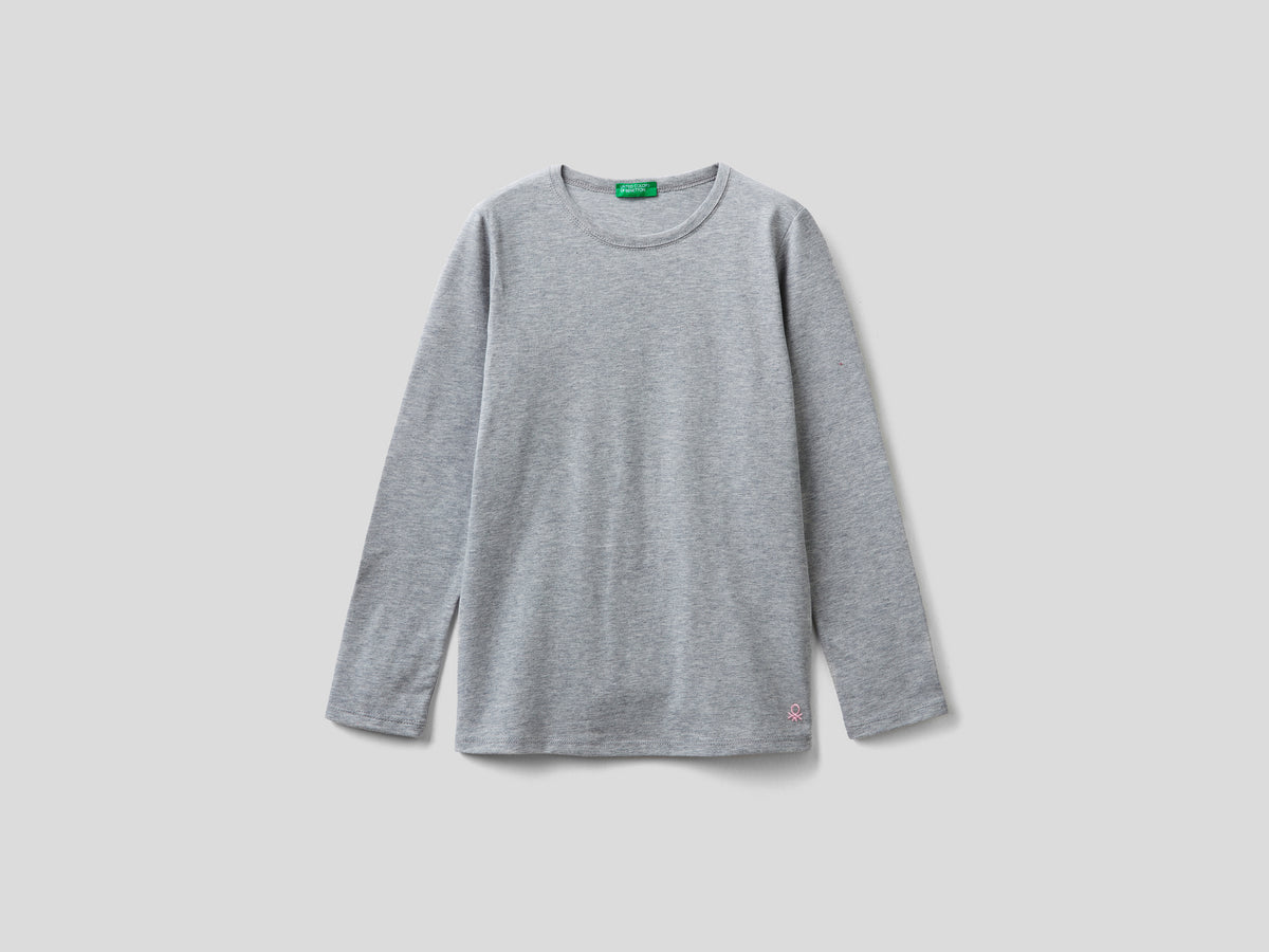 T-shirt a manica lunga in cotone