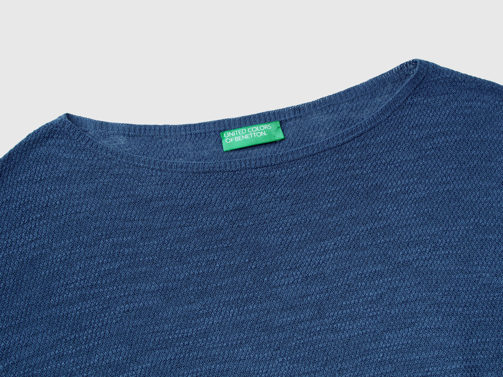 Maglia in misto lino con manica a 3/4 da donna avio 3 | Benetton Outlet