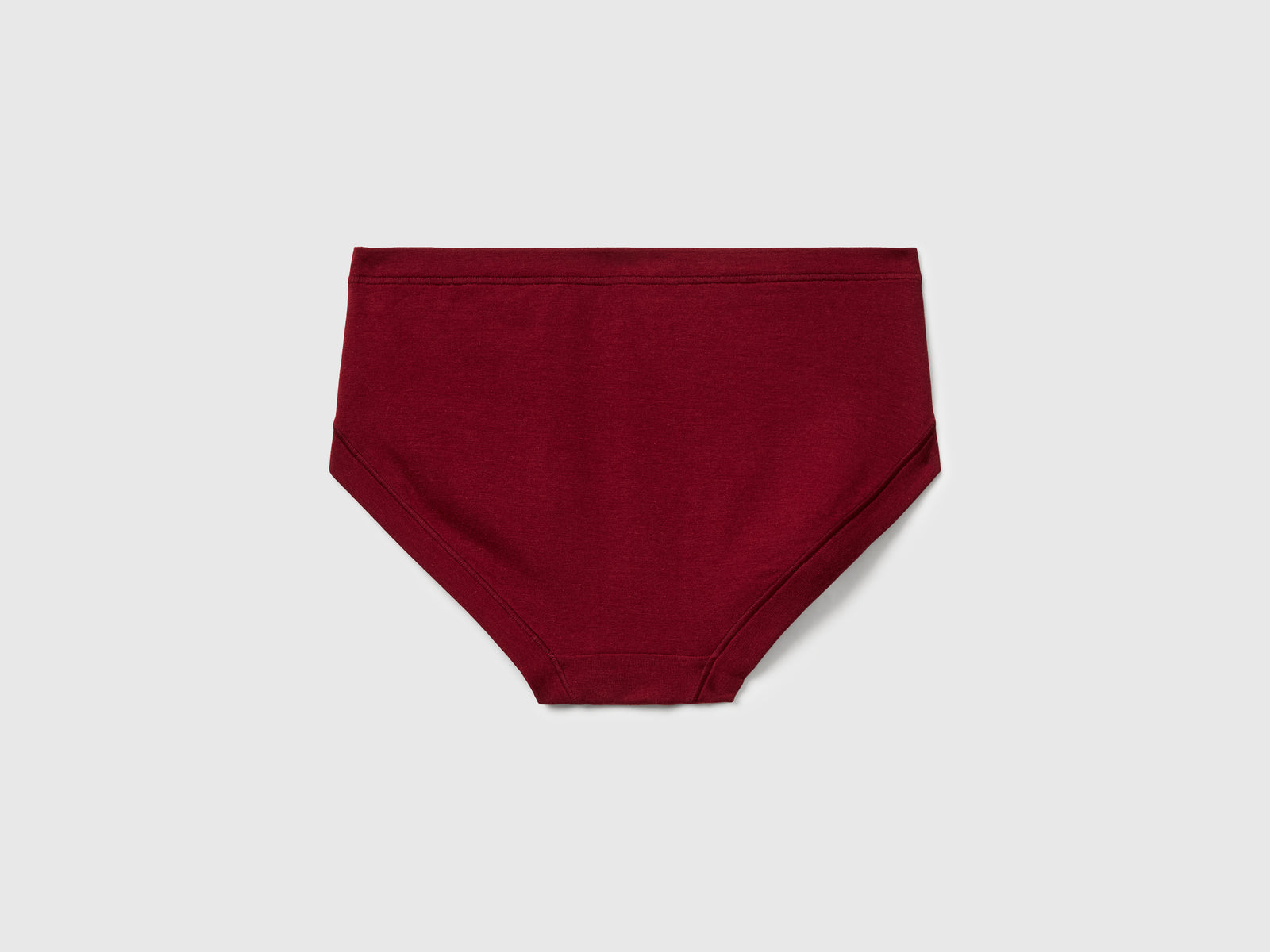 Slip fianco alto in cotone super stretch da donna bordeaux 2 | Benetton Outlet