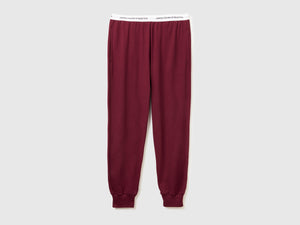 Pantaloni con elastico logato