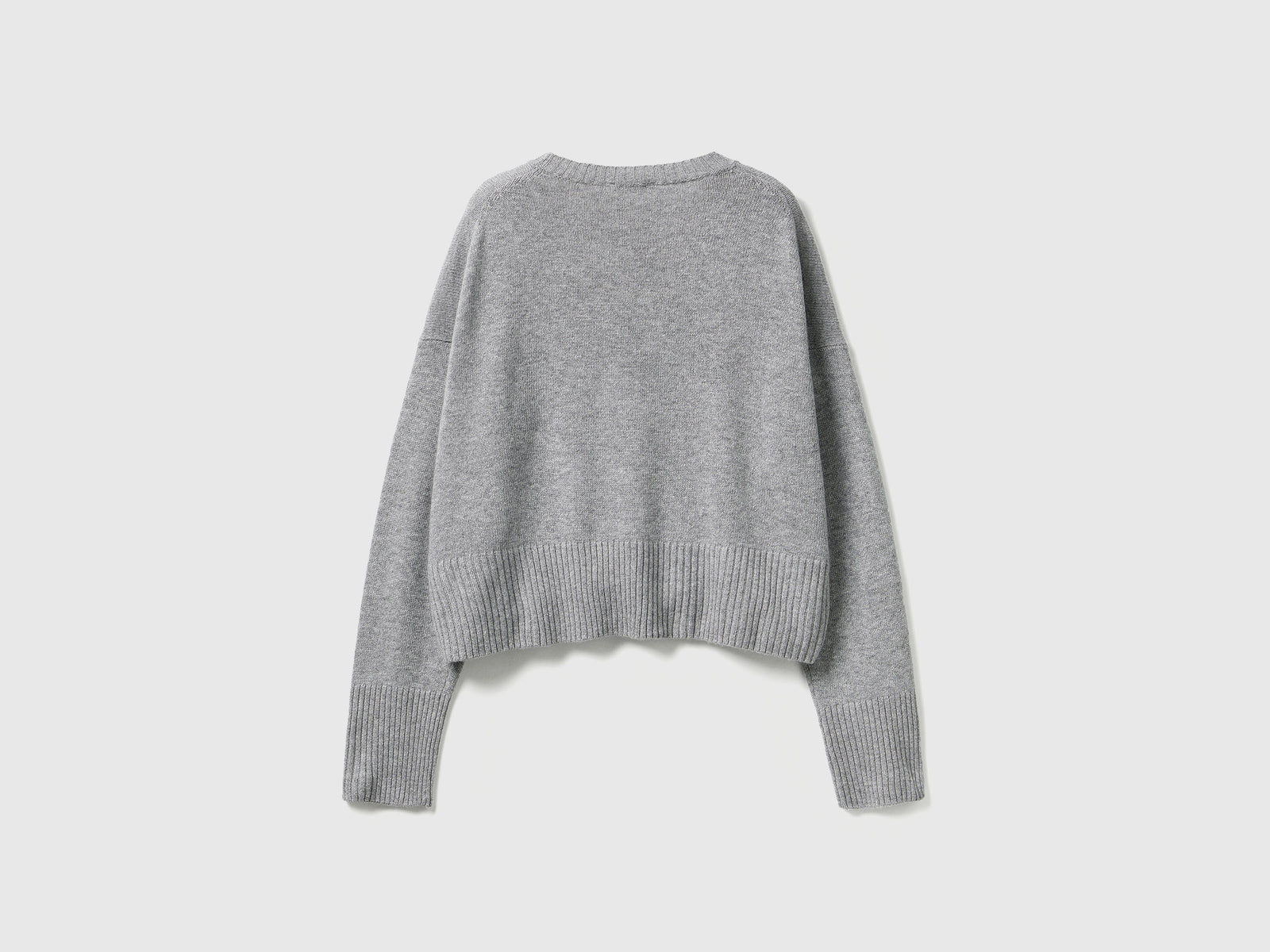 Maglione in misto lana e viscosa da donna grigio 2 | Benetton Outlet
