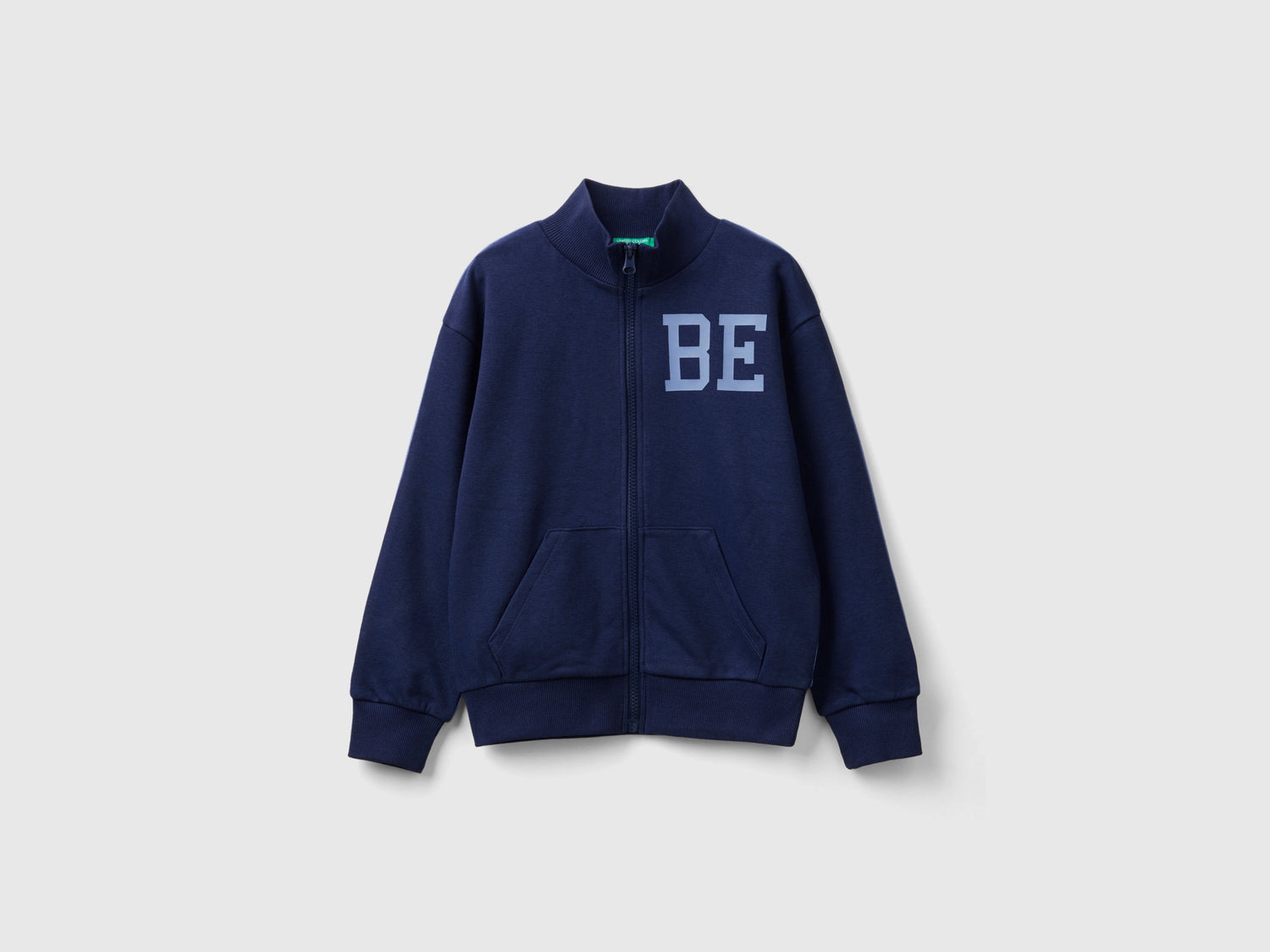 Felpa con zip e stampa da bambina multi-color | Benetton Outlet