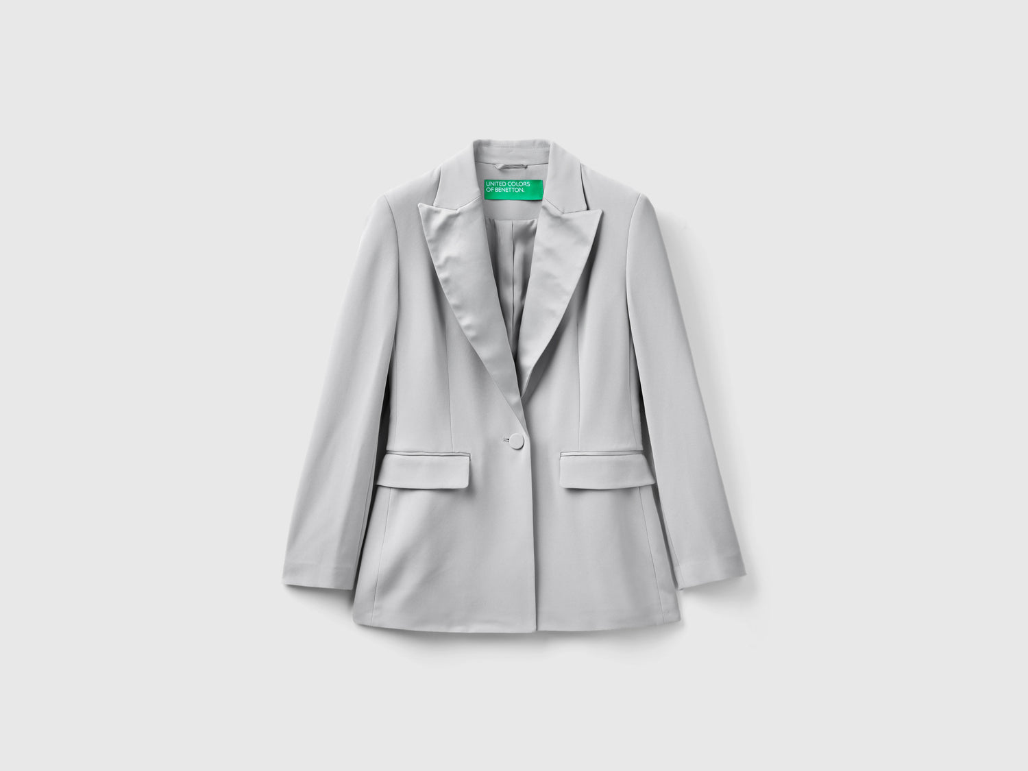 Blazer slim fit da donna grigio chiaro | Benetton Outlet