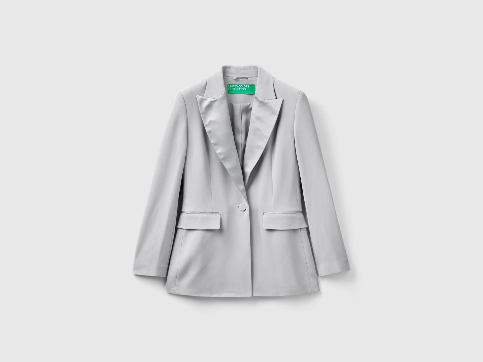 Blazer slim fit da donna grigio chiaro | Benetton Outlet